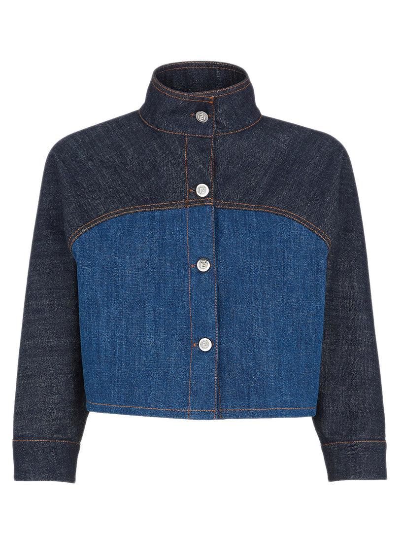 FENDI Blue two-tone denim jacket