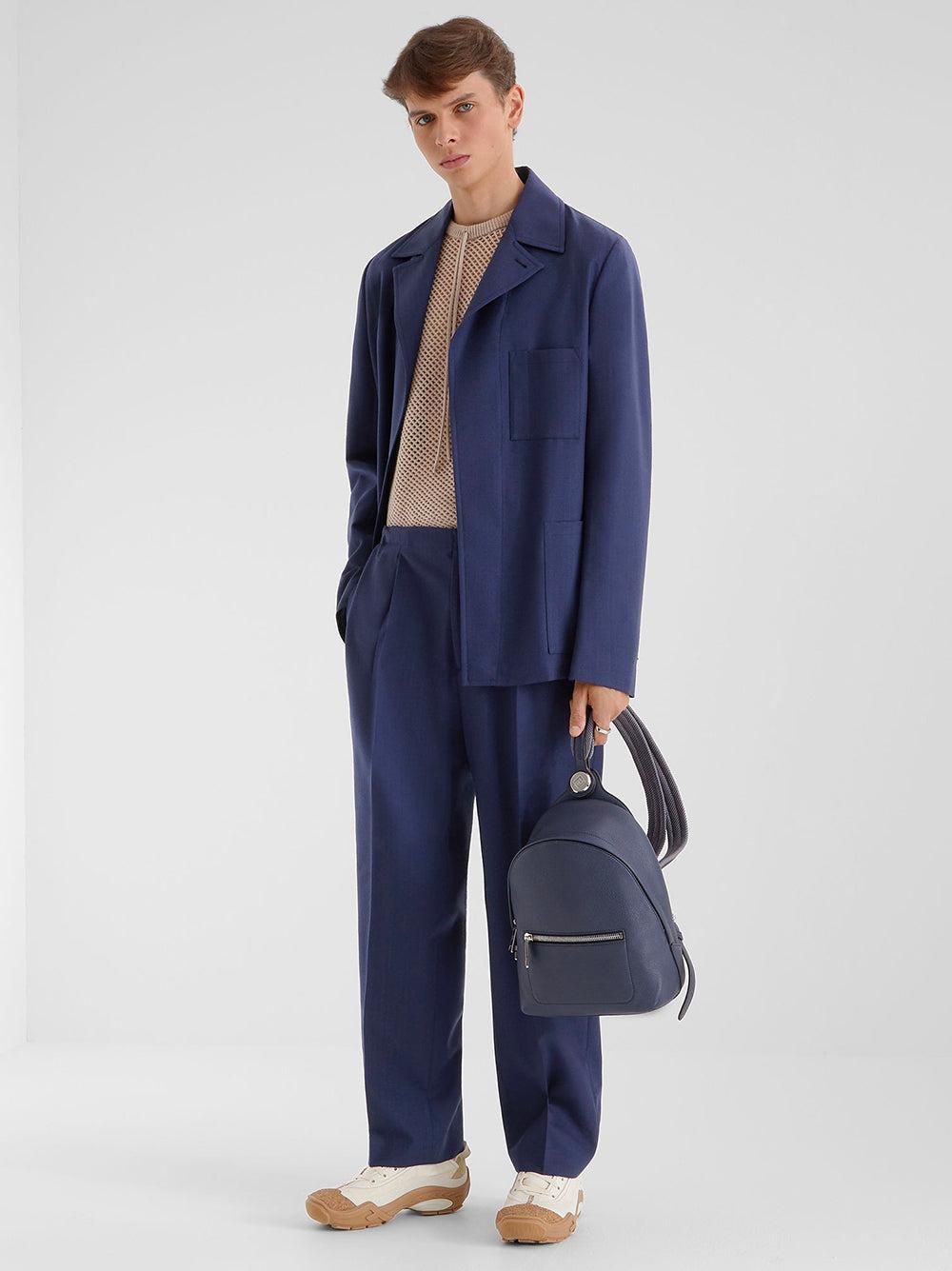 FENDI Blue Wool Jacket