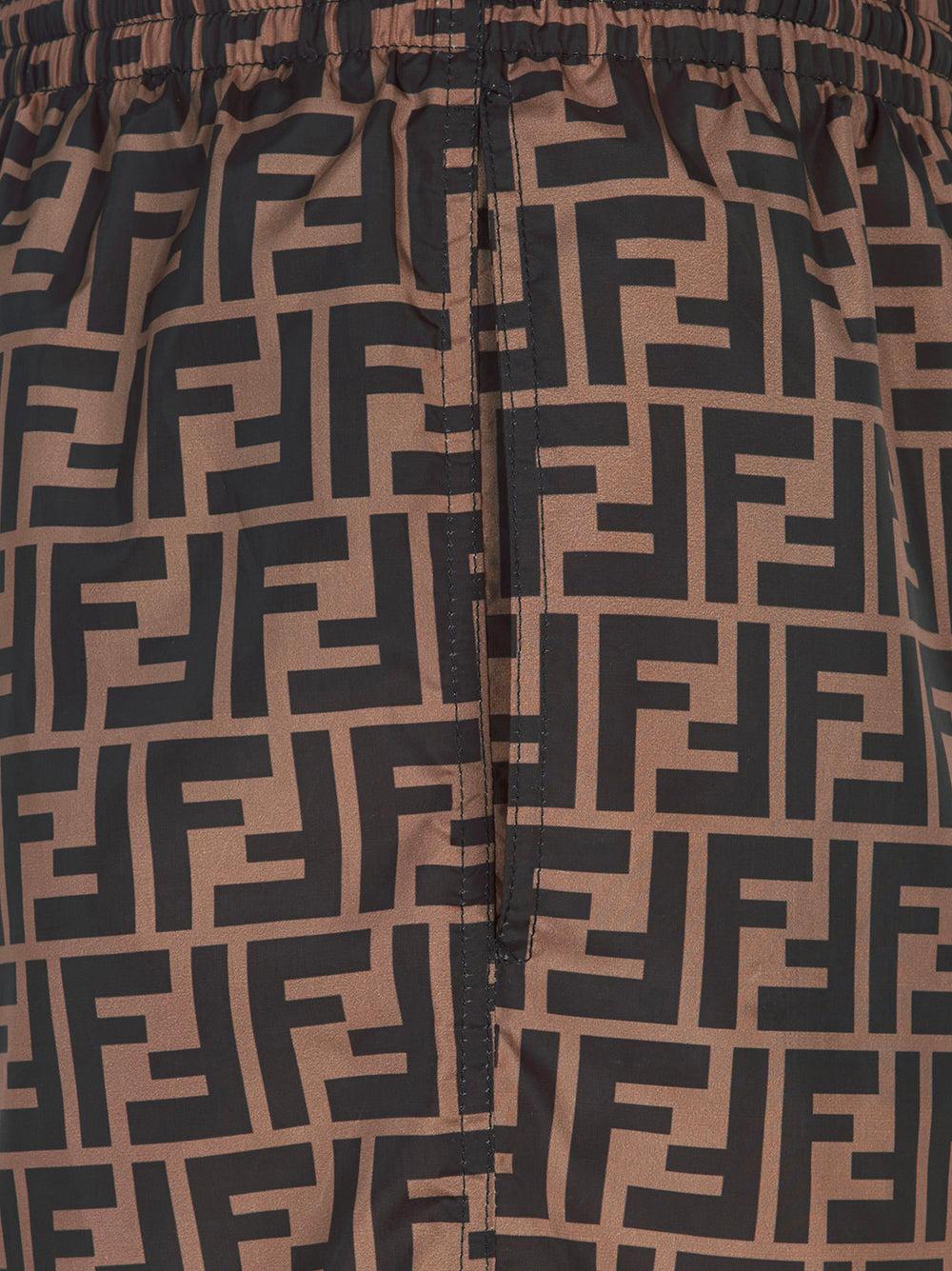 FENDI Brown Nylon Beach Box