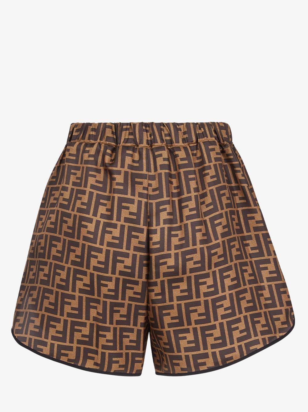 FENDI Brown Silk Pajama Set