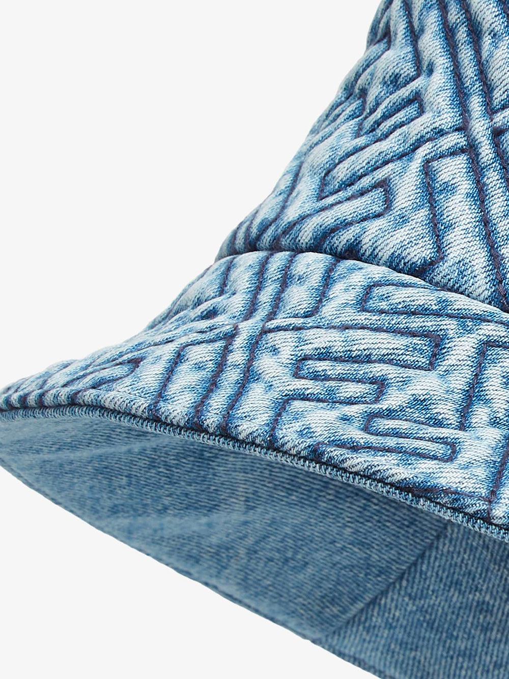 FENDI Bucket In Blue Ff Denim