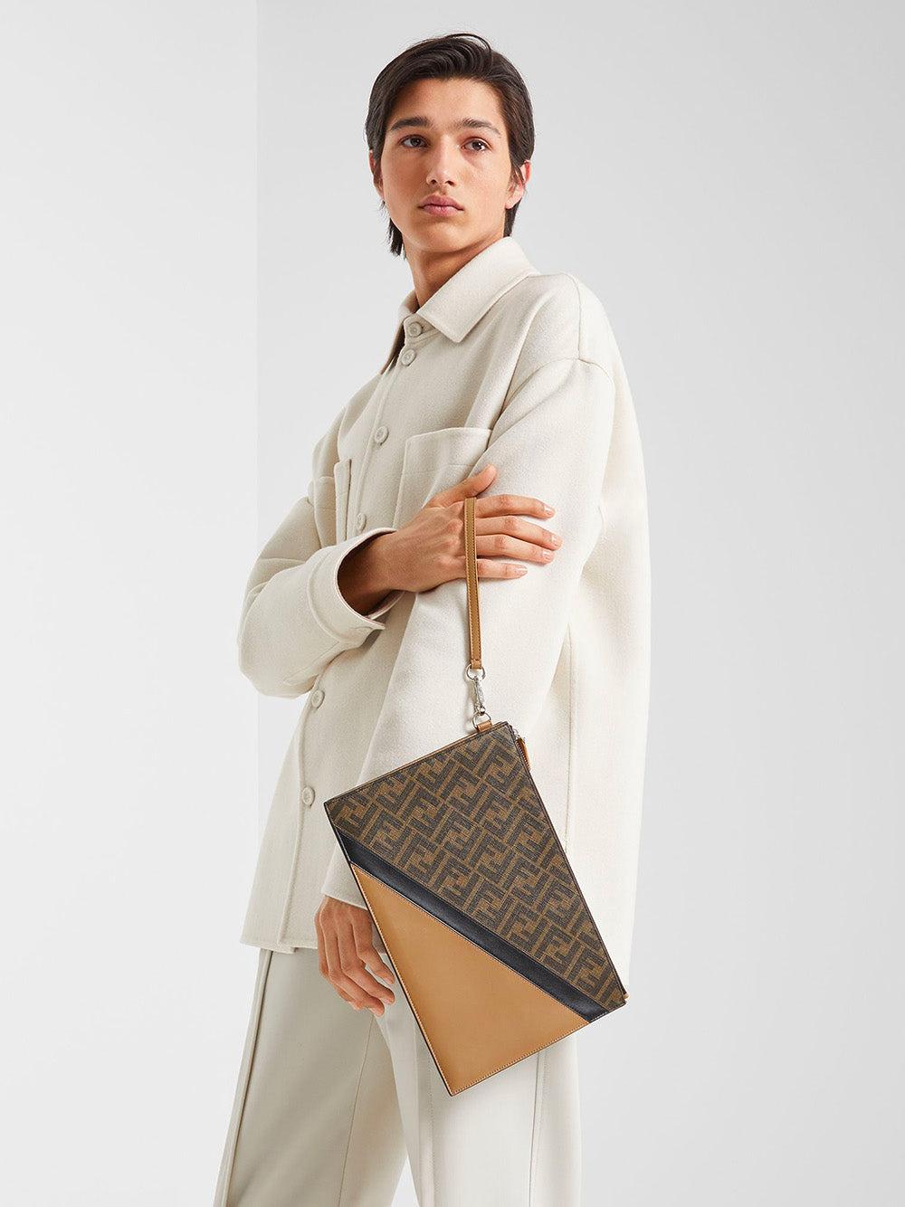 FENDI Fendi Diagonal Flat Pouch