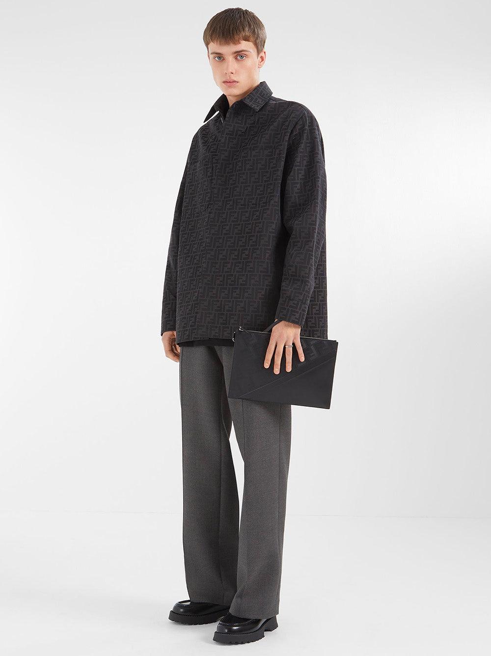 FENDI Fendi Shadow Diagonal Flat Pouch
