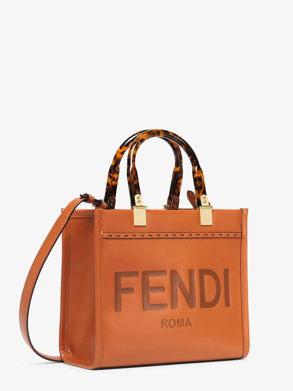 FENDI Fendi Sunshine Small In Brown Leather