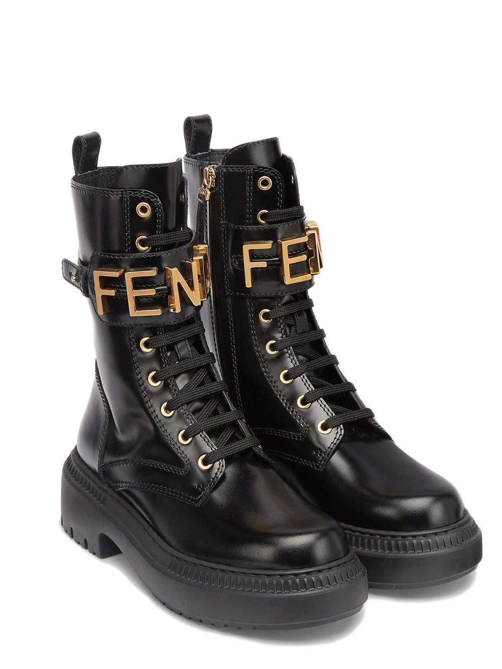 FENDI Fendigraphy Biker Boots