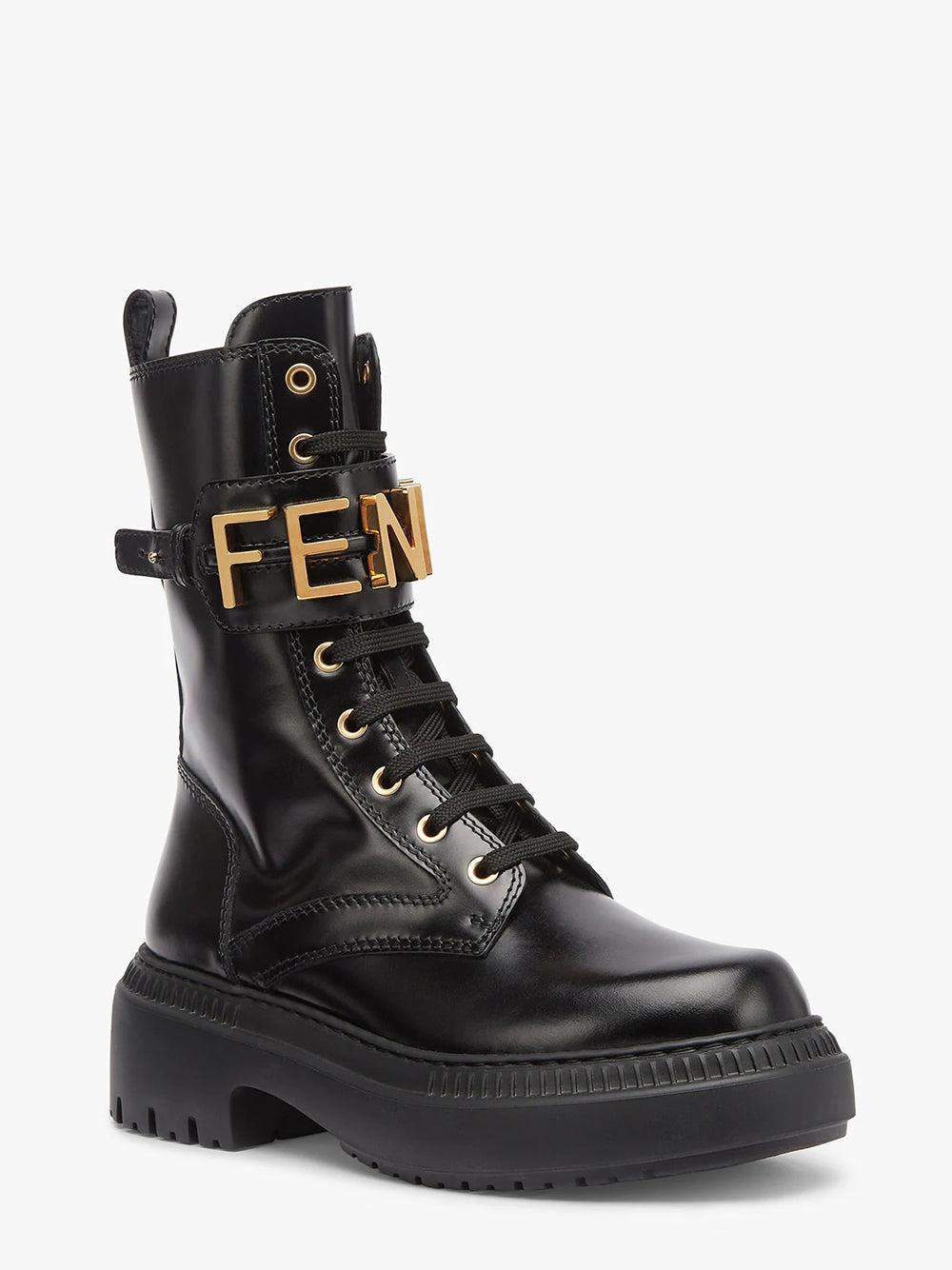 FENDI Fendigraphy Biker Boots
