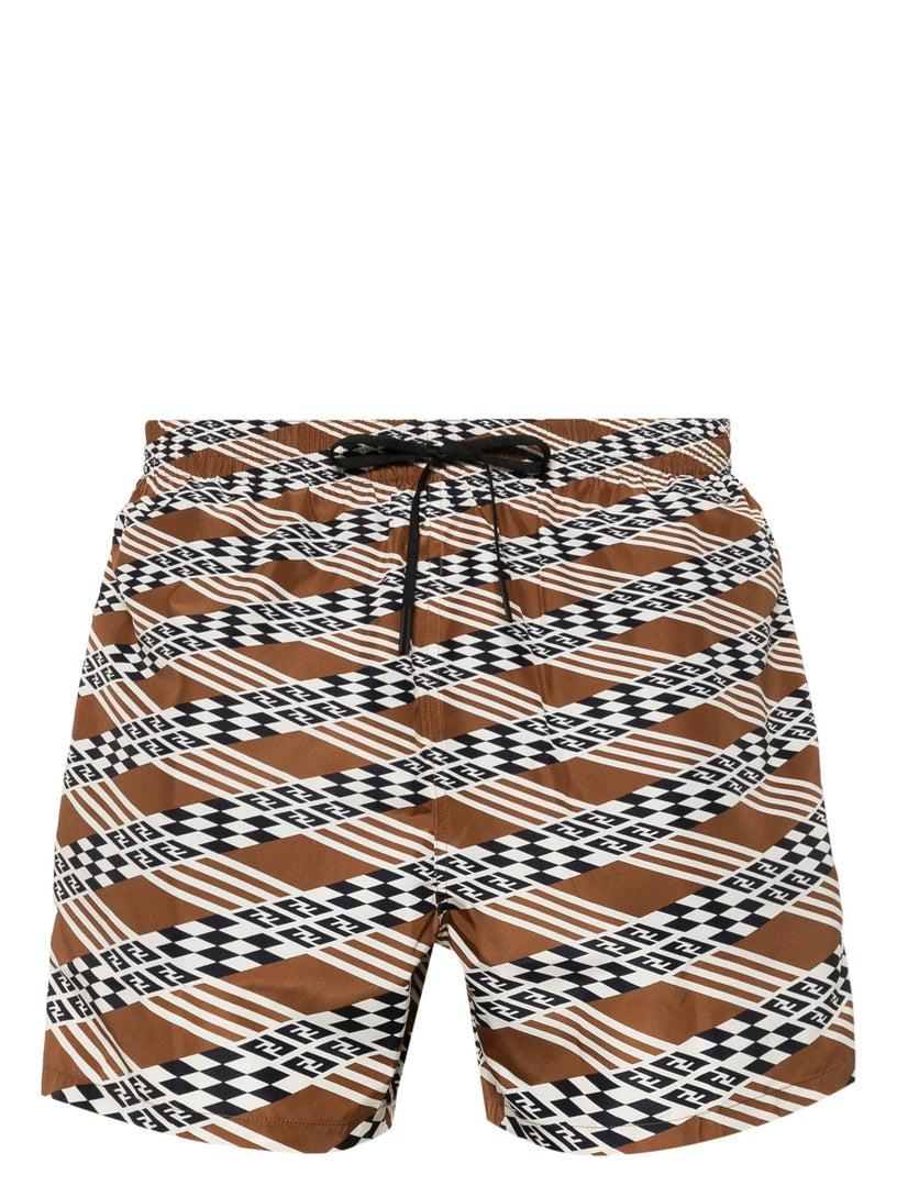 FENDI Ff nylon swim shorts