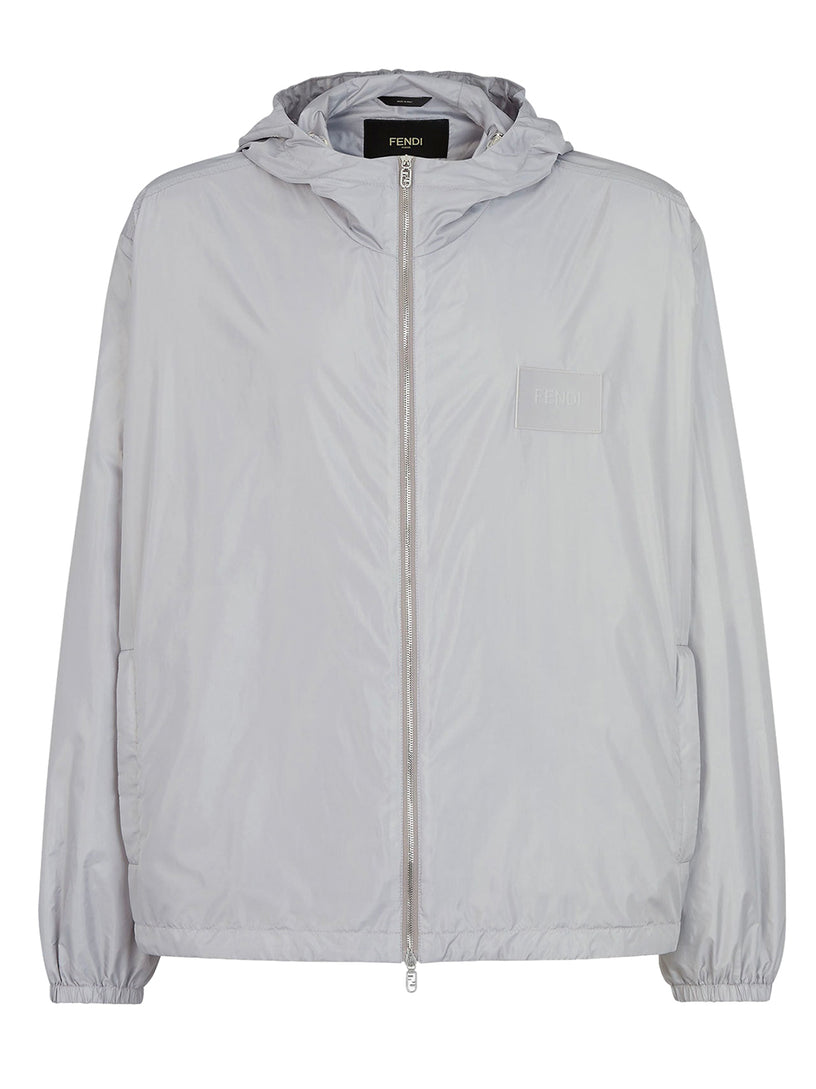 FENDI Grey nylon windbreaker