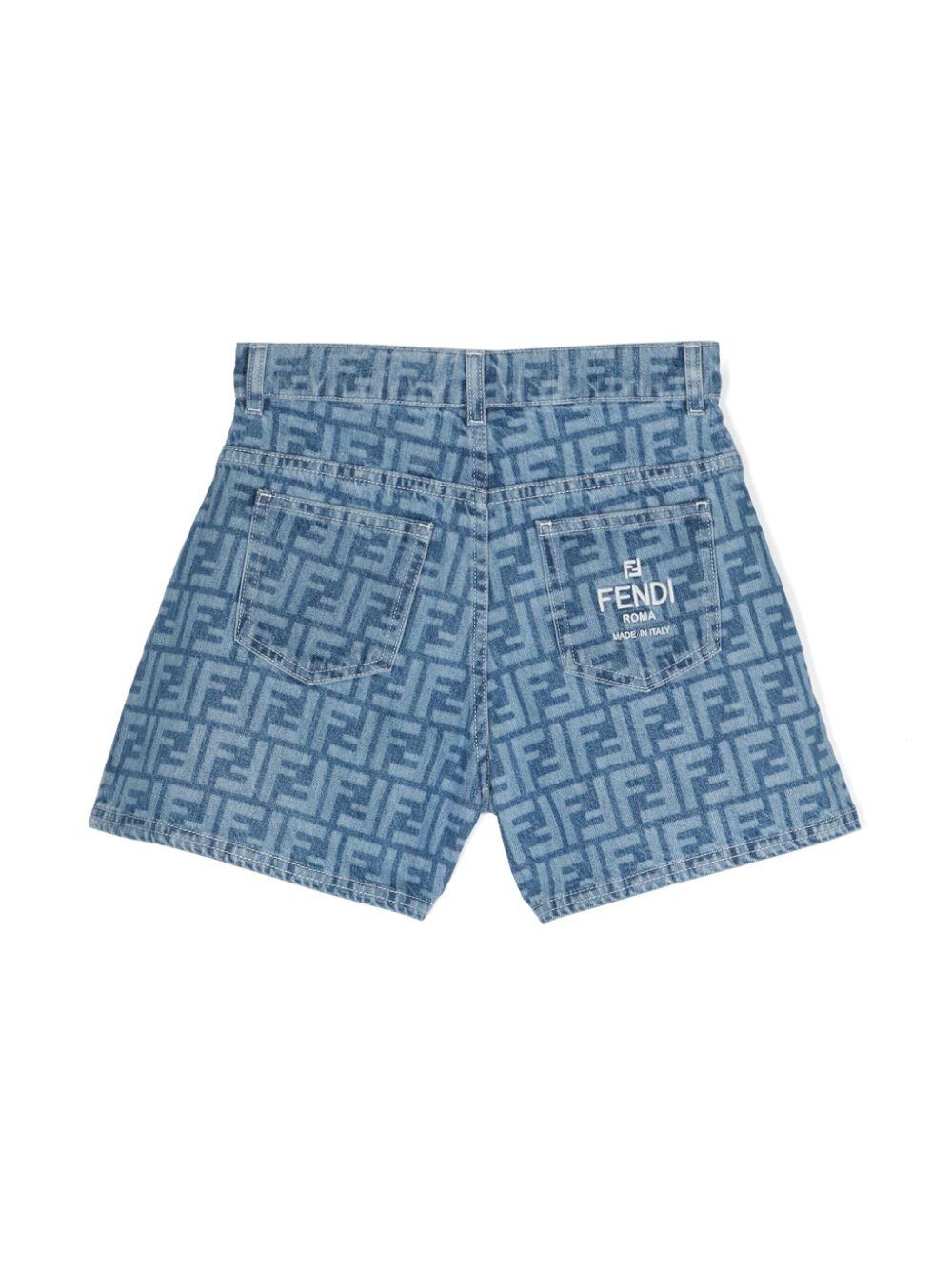 FENDI Kids Denim Shorts