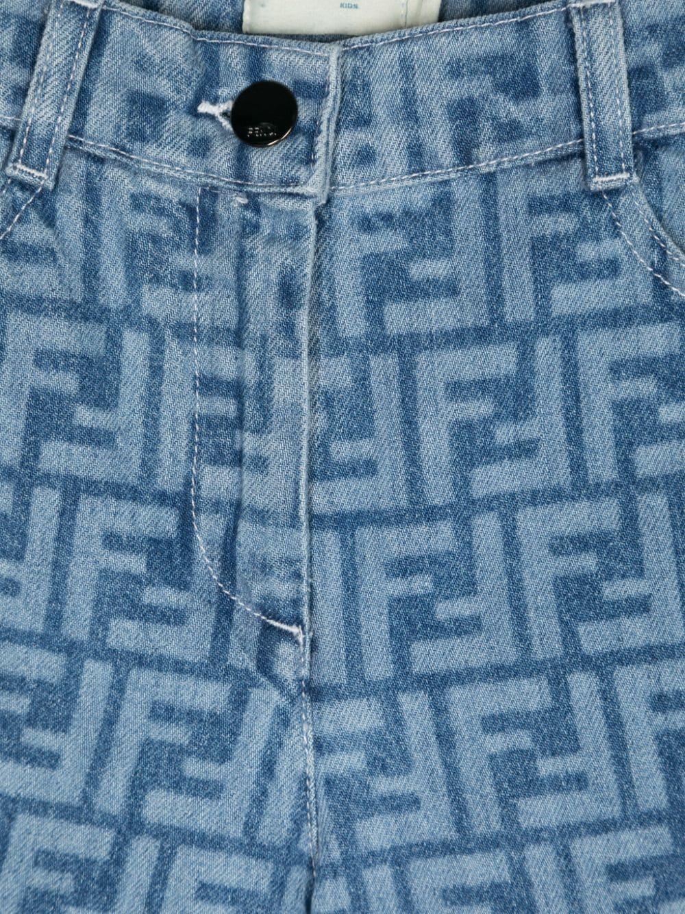 FENDI Kids Denim Shorts