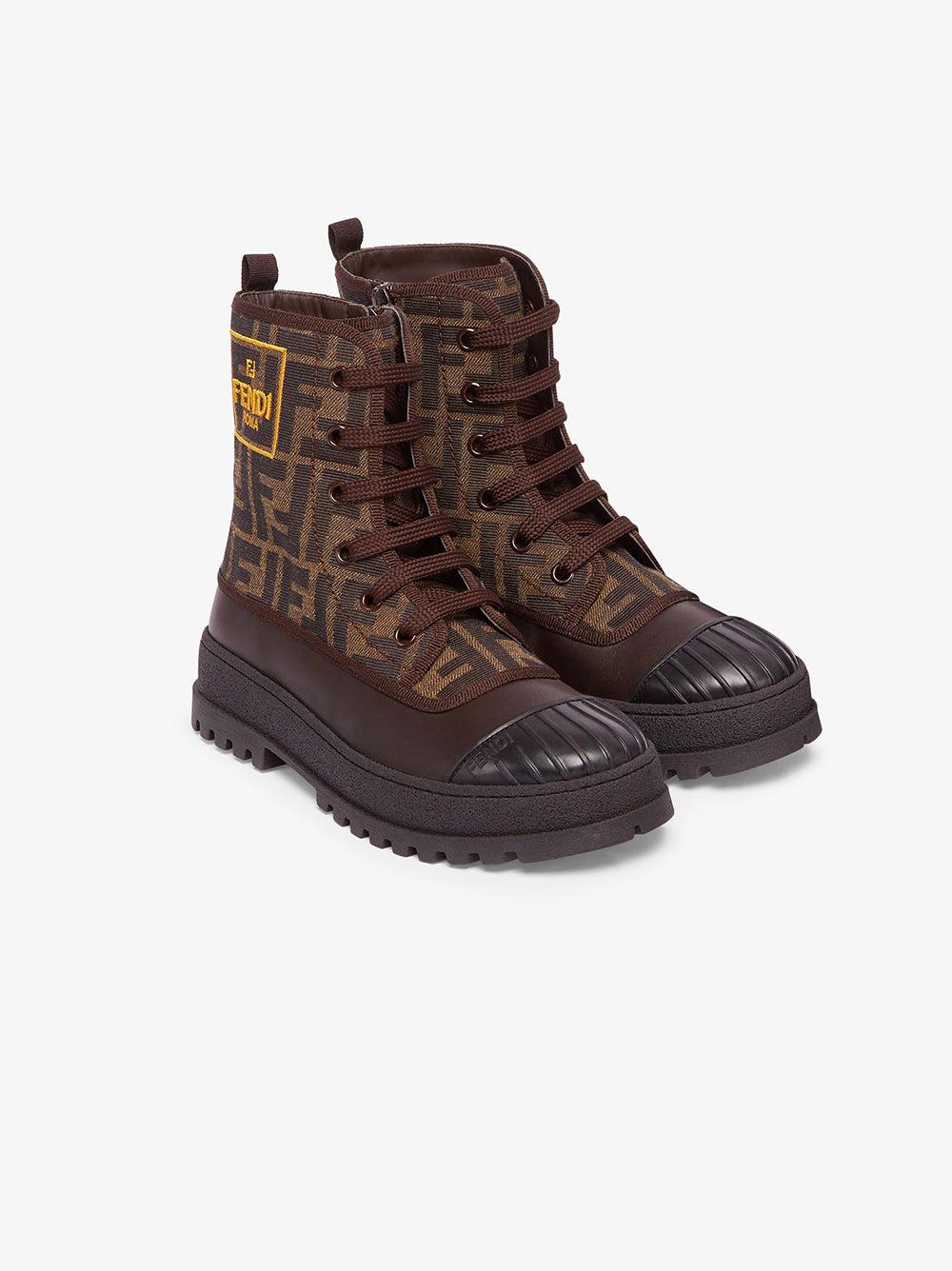 FENDI Kids Fendi Roma Junior Biker Boots