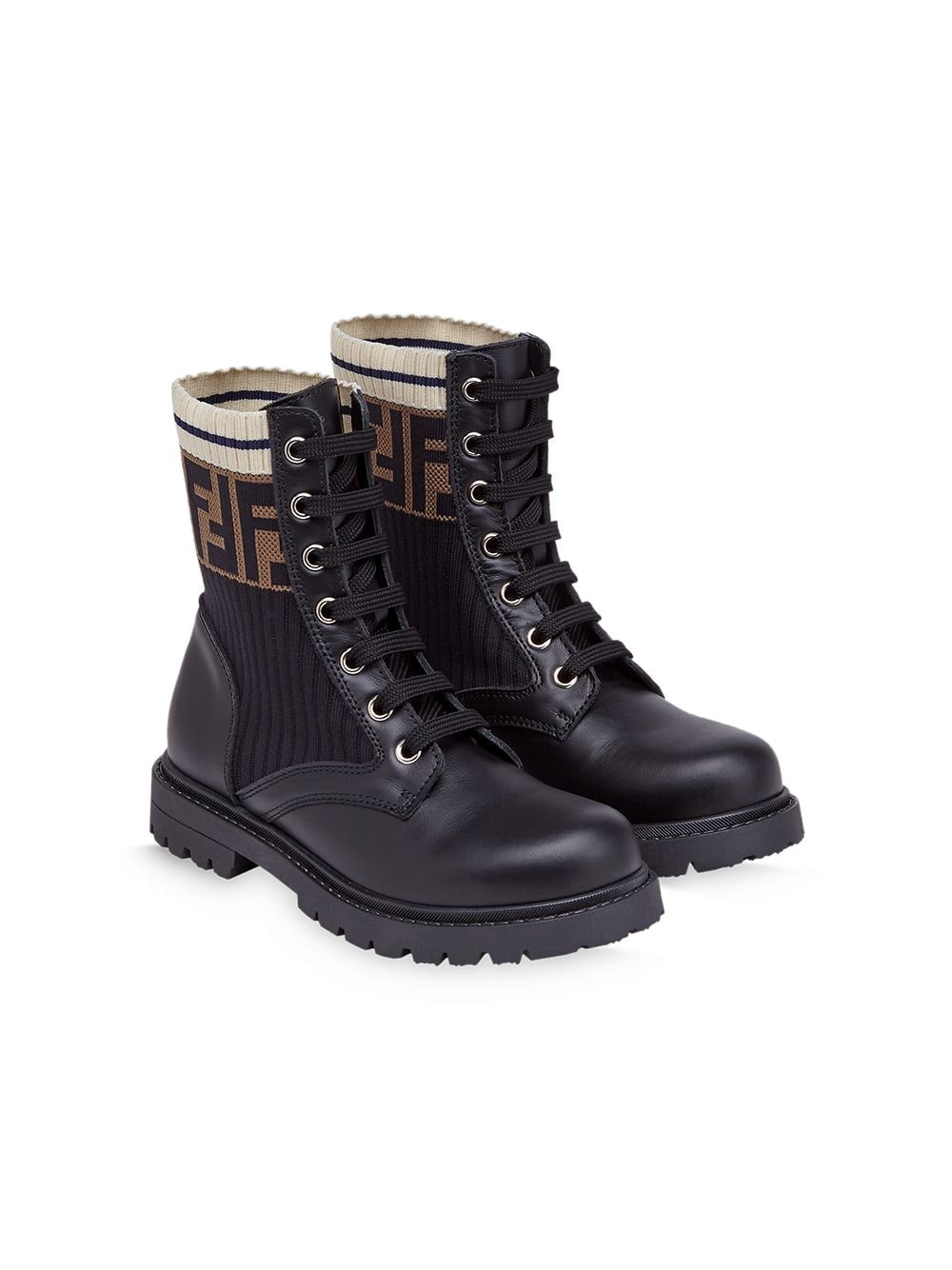 FENDI Kids Ff Biker Boots