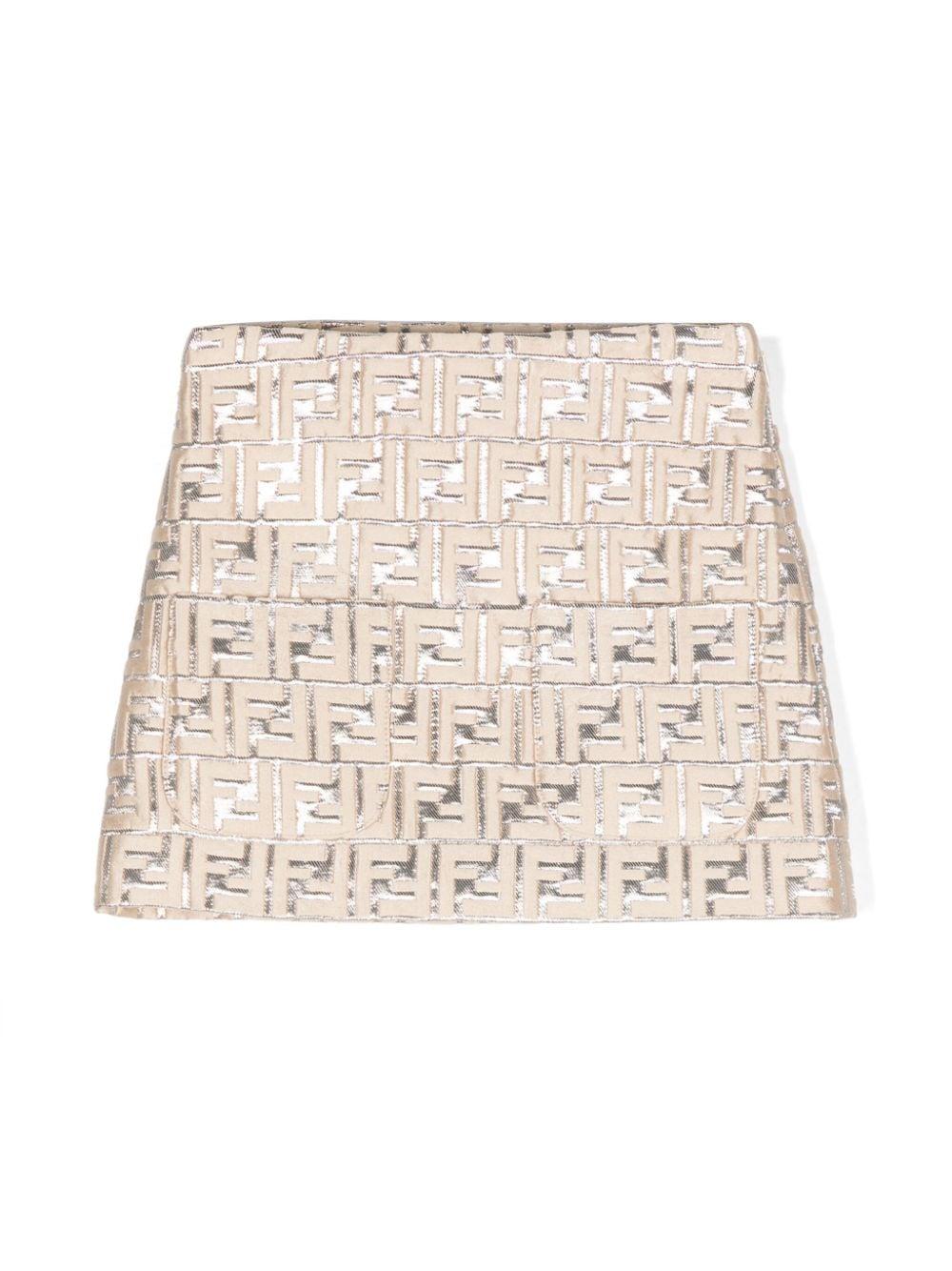FENDI Kids Ff Brocade Skirt