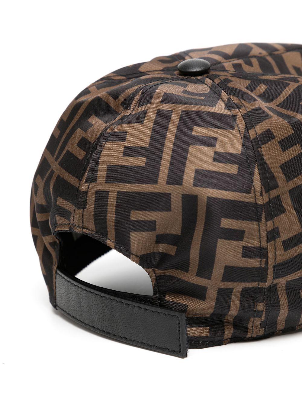FENDI Kids Ff Nylon Hat With Fendi Roma