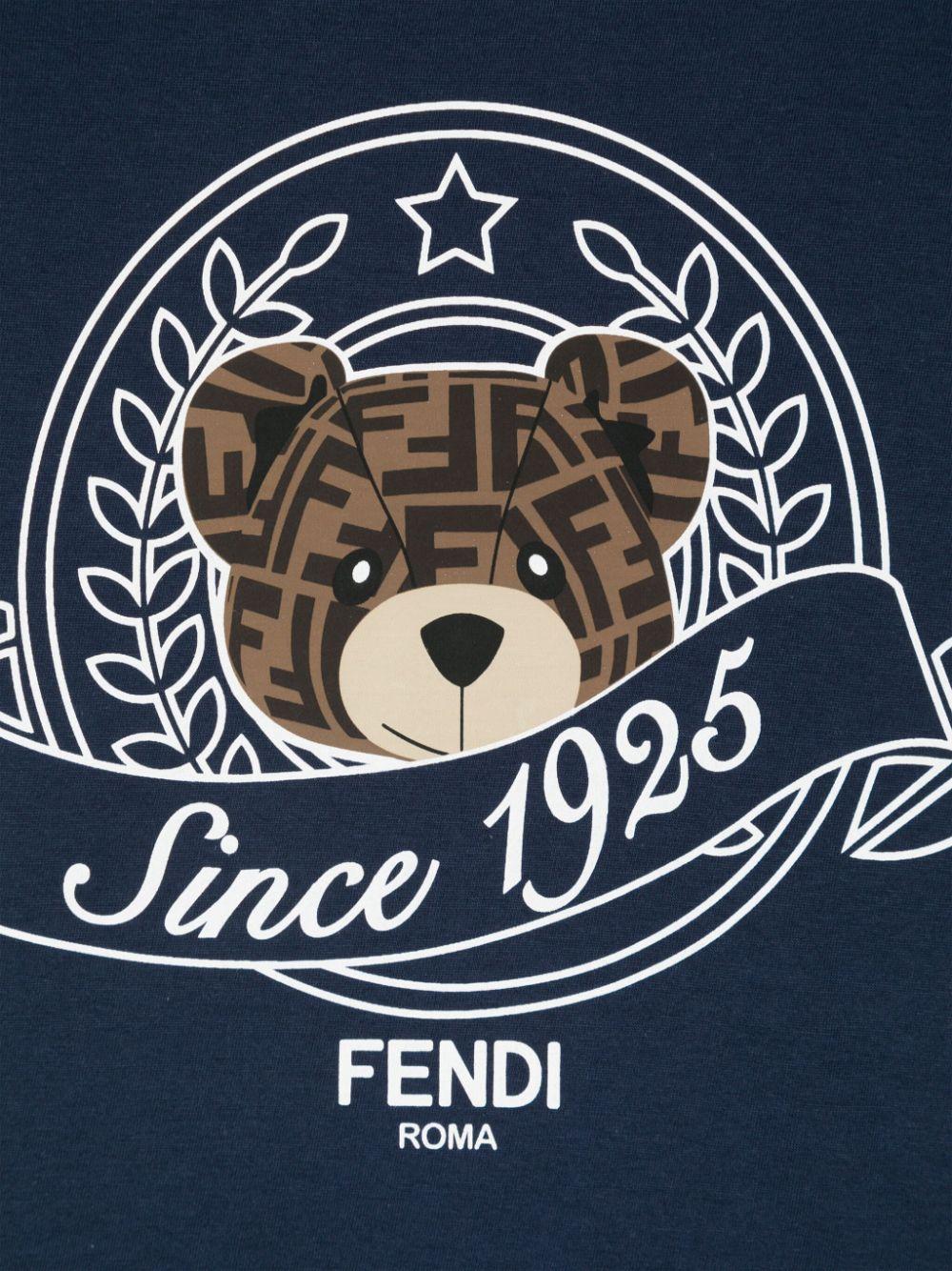 FENDI Kids T-shirt With Teddy Bear