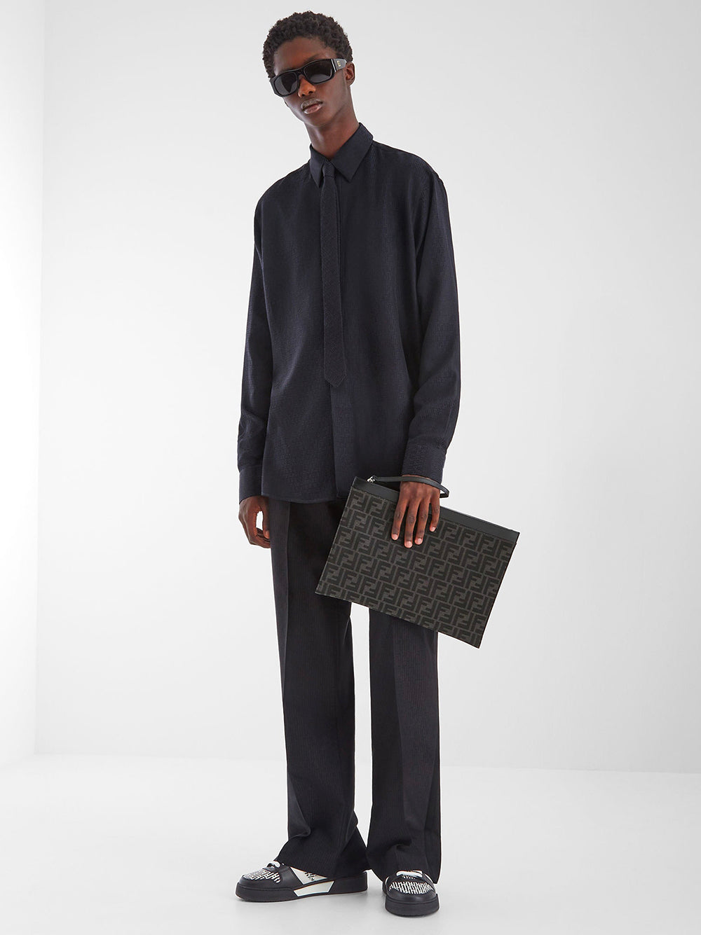 FENDI Large Flat Ff Pouch
