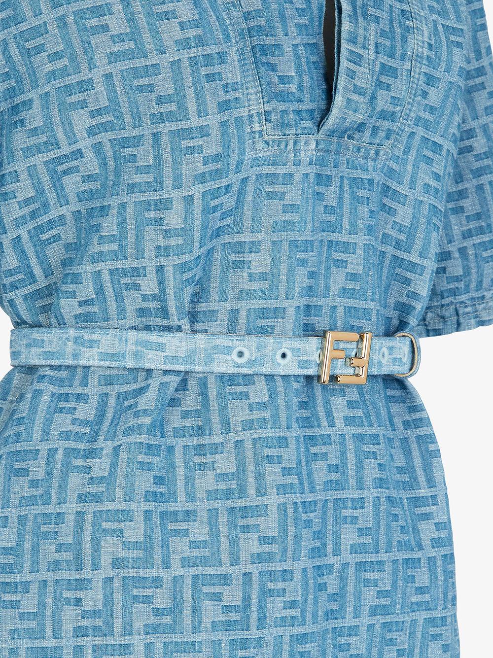 FENDI Light Blue Ff Denim Dress