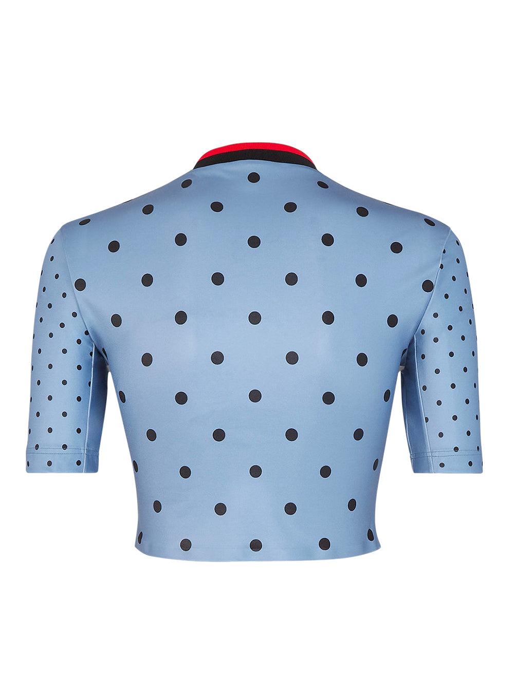 FENDI Light Blue Polka Dot Lycra® Top