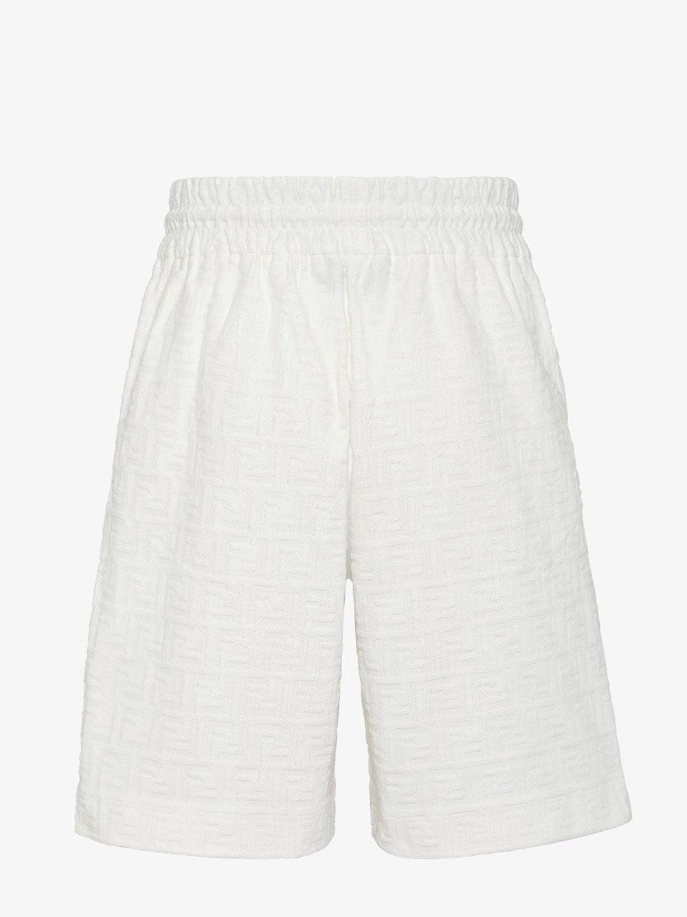 FENDI Short Trousers In White Ff Cotton