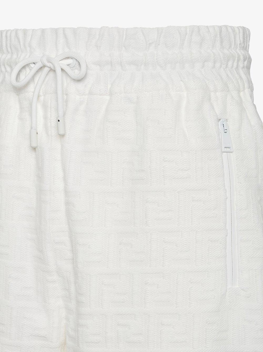 FENDI Short Trousers In White Ff Cotton