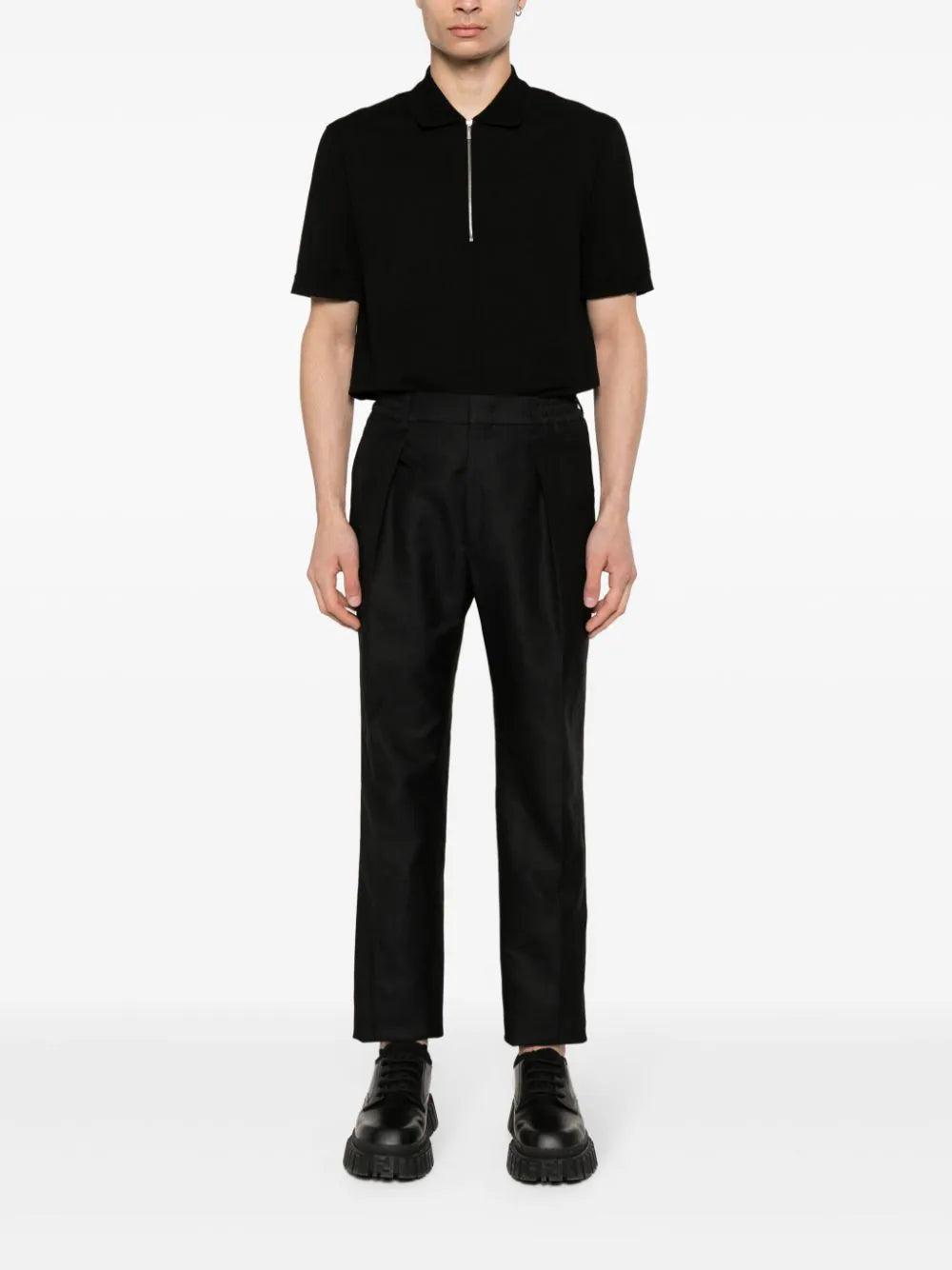 FENDI Trousers In Cotton And Hemp Blend