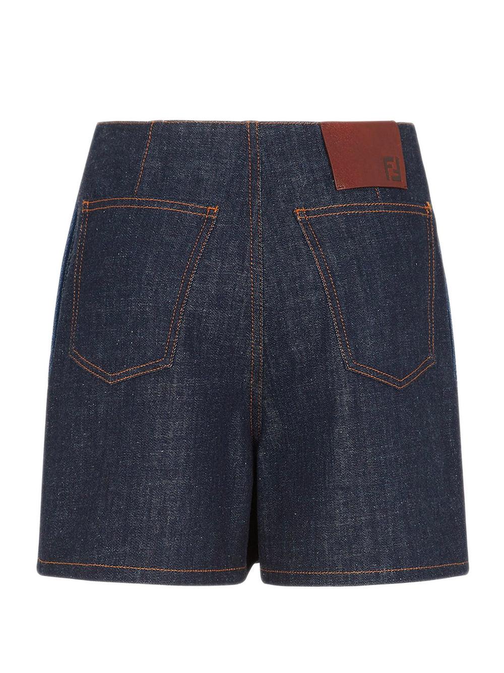 FENDI Two-tone Denim Shorts