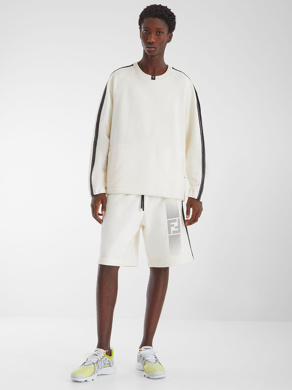 FENDI White Cotton Shorts