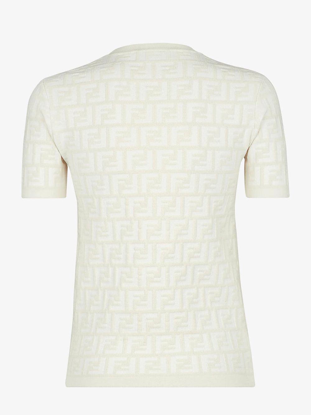 FENDI White Ff Viscose Sweater