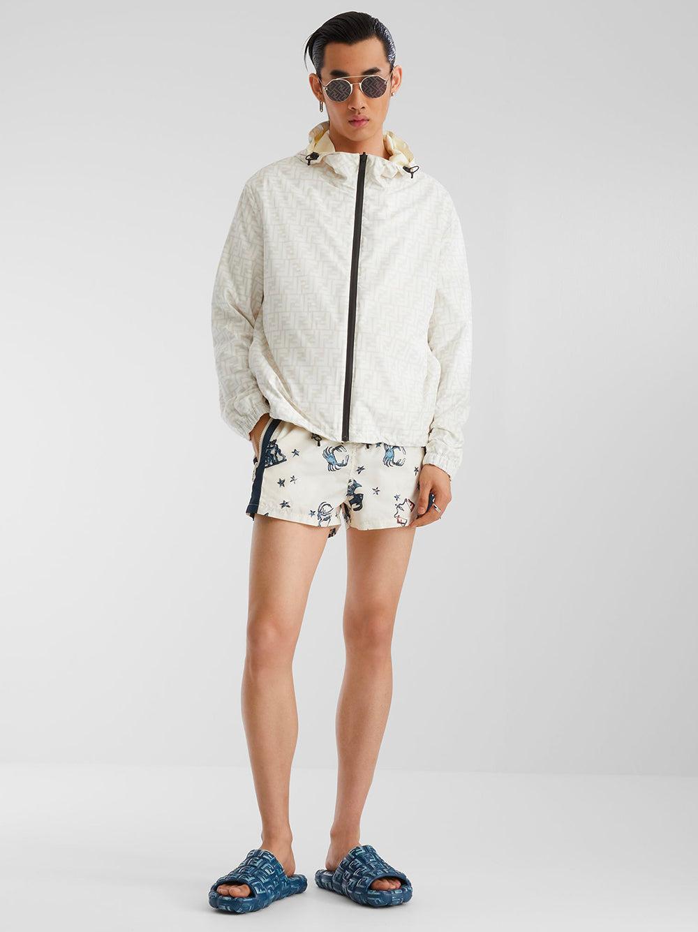 FENDI White Nylon Jacket