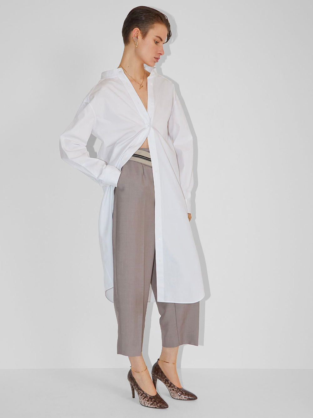 FENDI White Poplin Dress