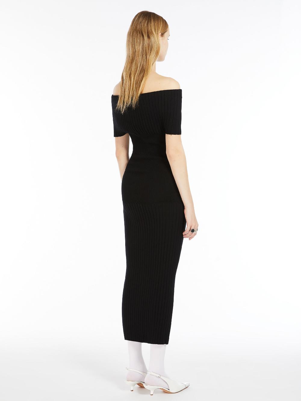 Sportmax Feritos Dress In Knitted With Open Shoulders