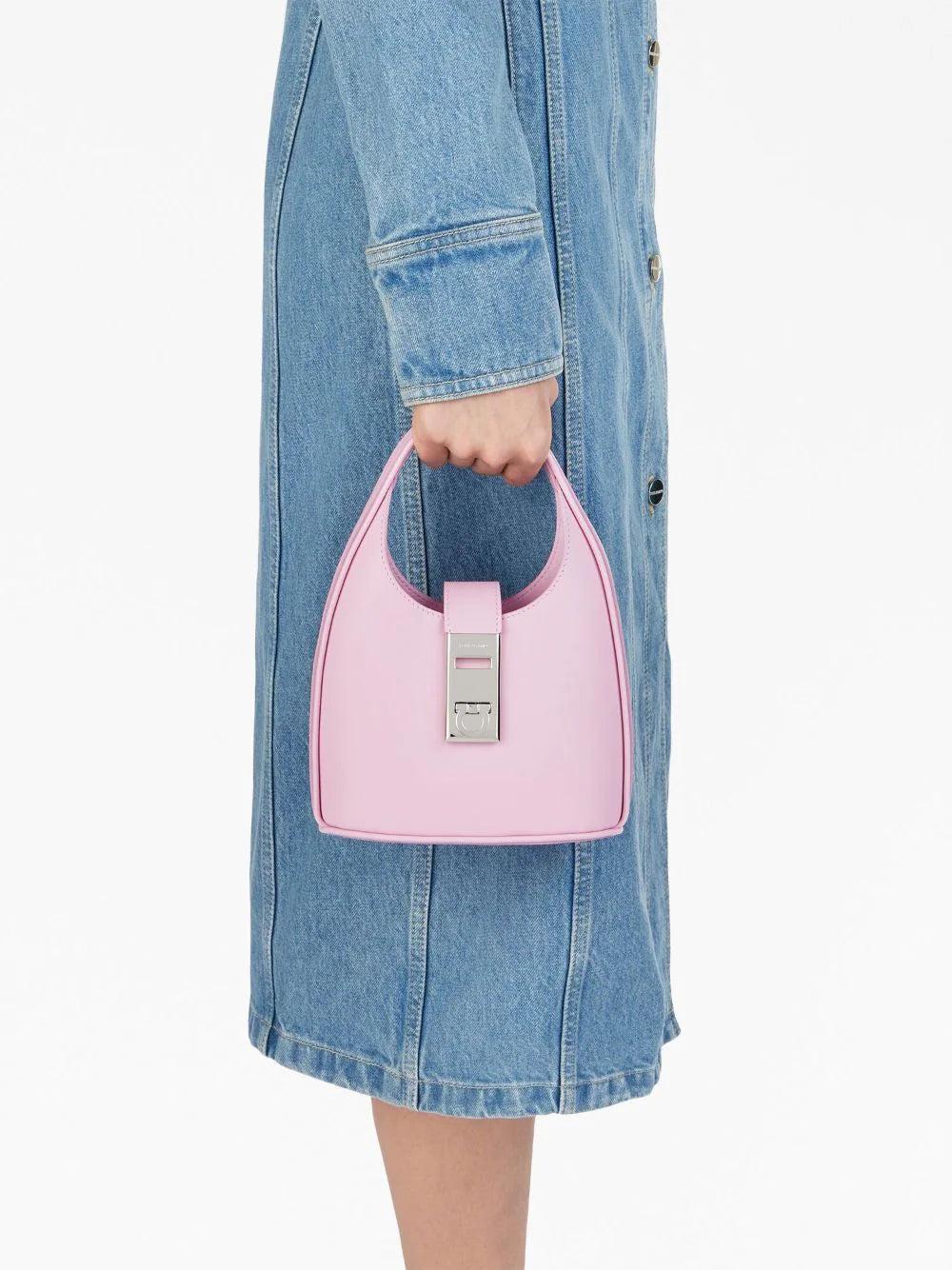 FERRAGAMO Mini Hobo Bag With Gancini Buckle