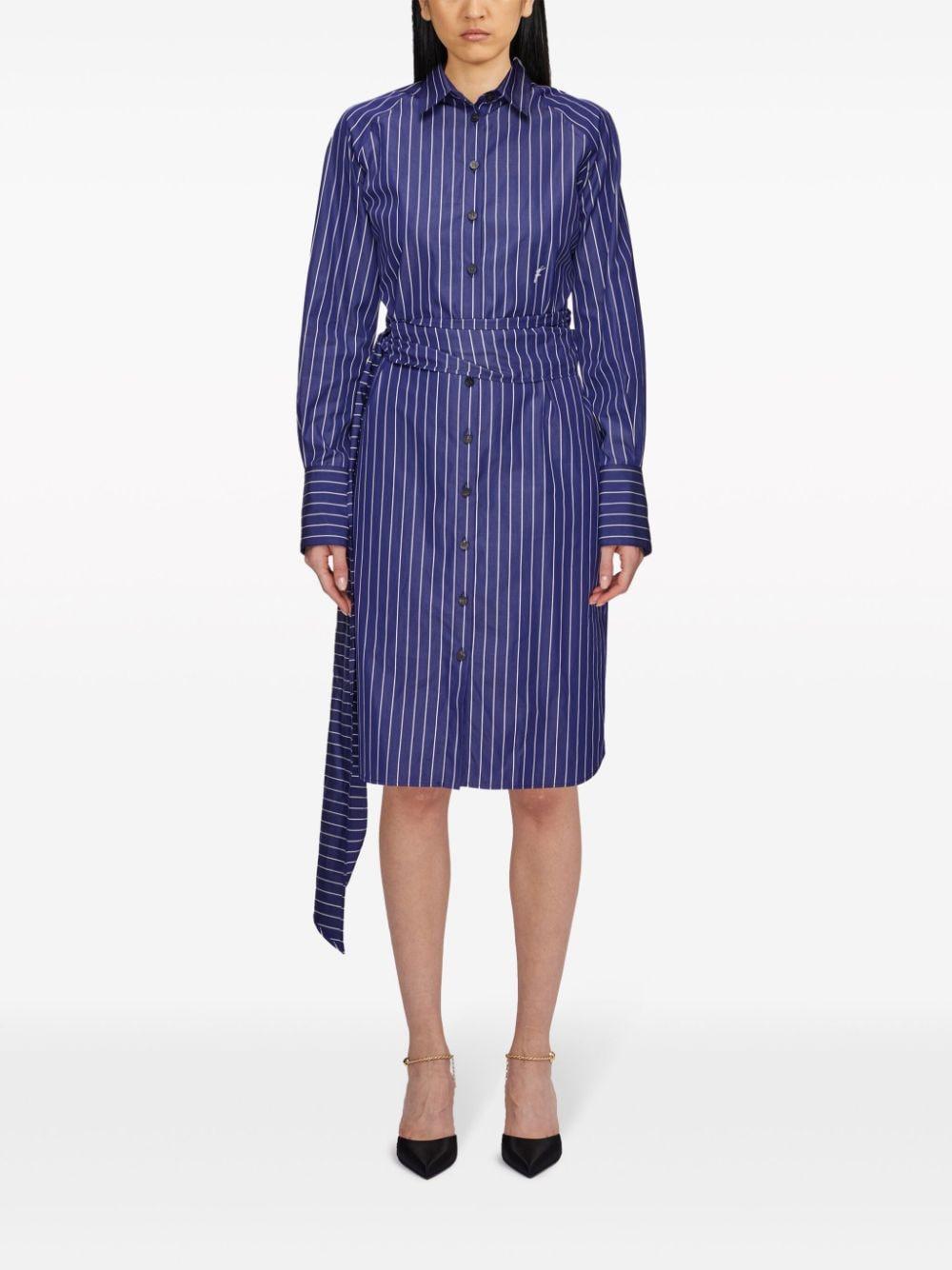FERRAGAMO Pinstripe Shirt Dress