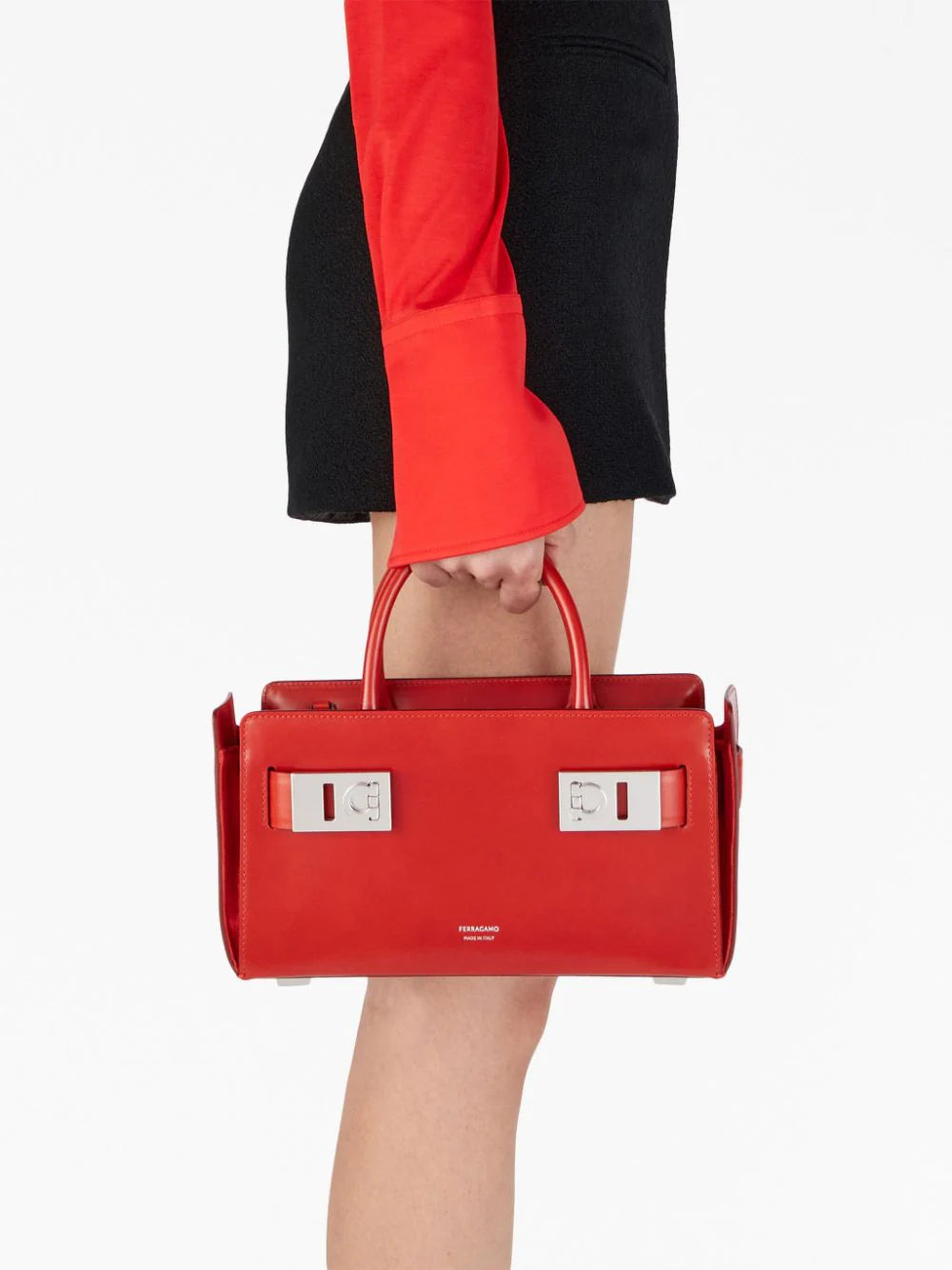 FERRAGAMO Tote Bag With Gancini Buckles (s)