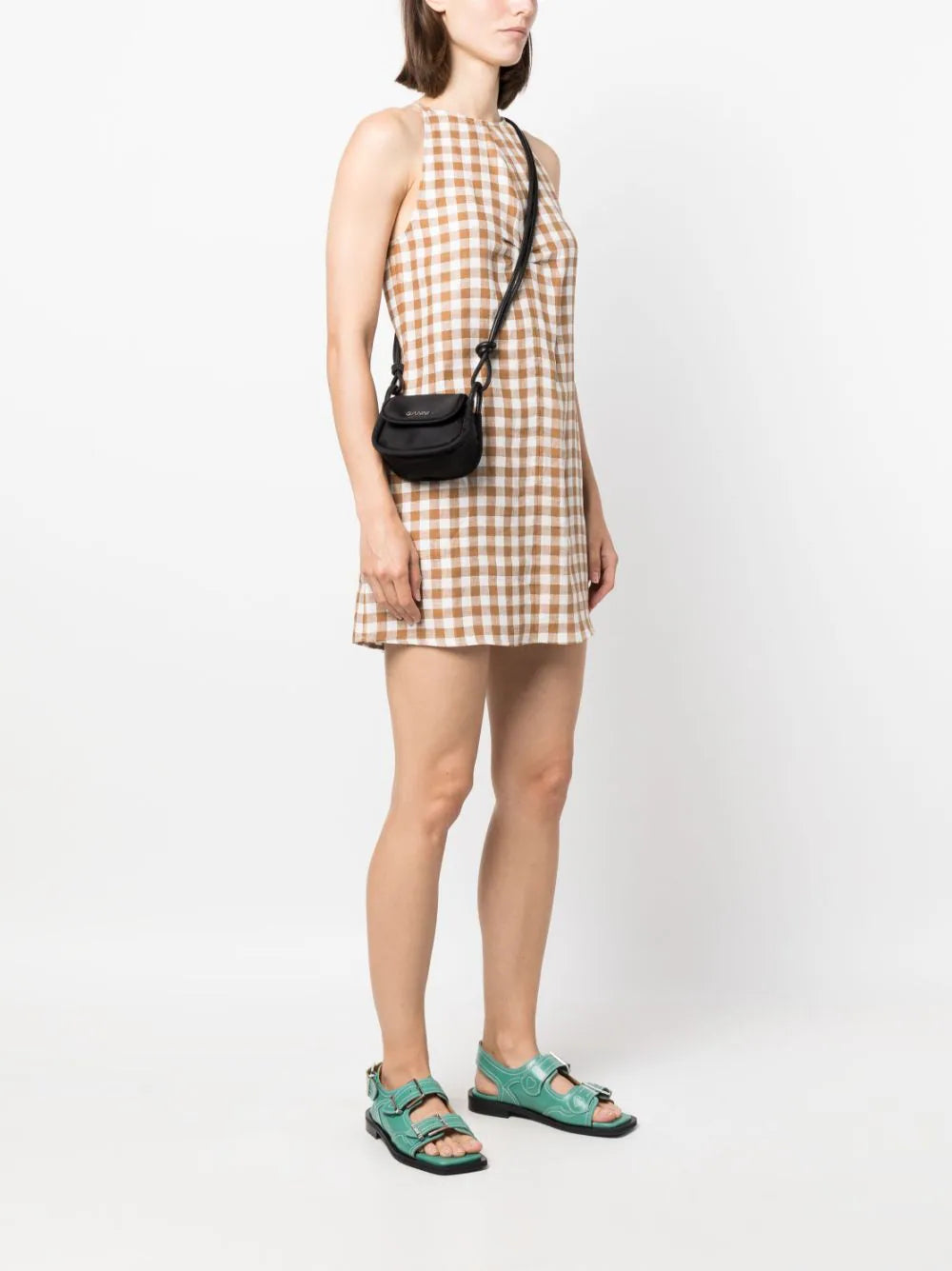 GANNI Black Knot Mini Flap Over Bag