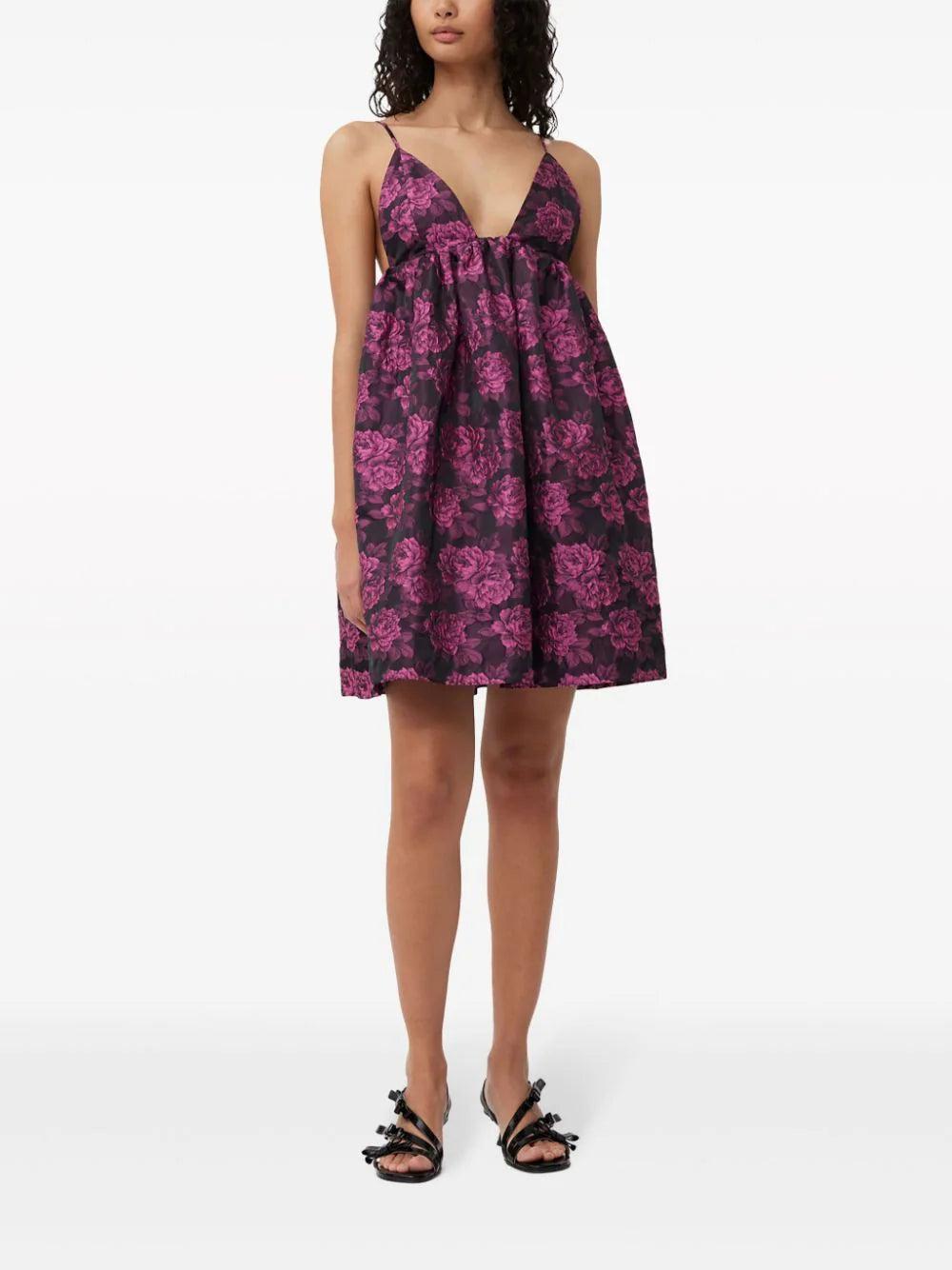 GANNI Botanical Jacquard Mini Dress