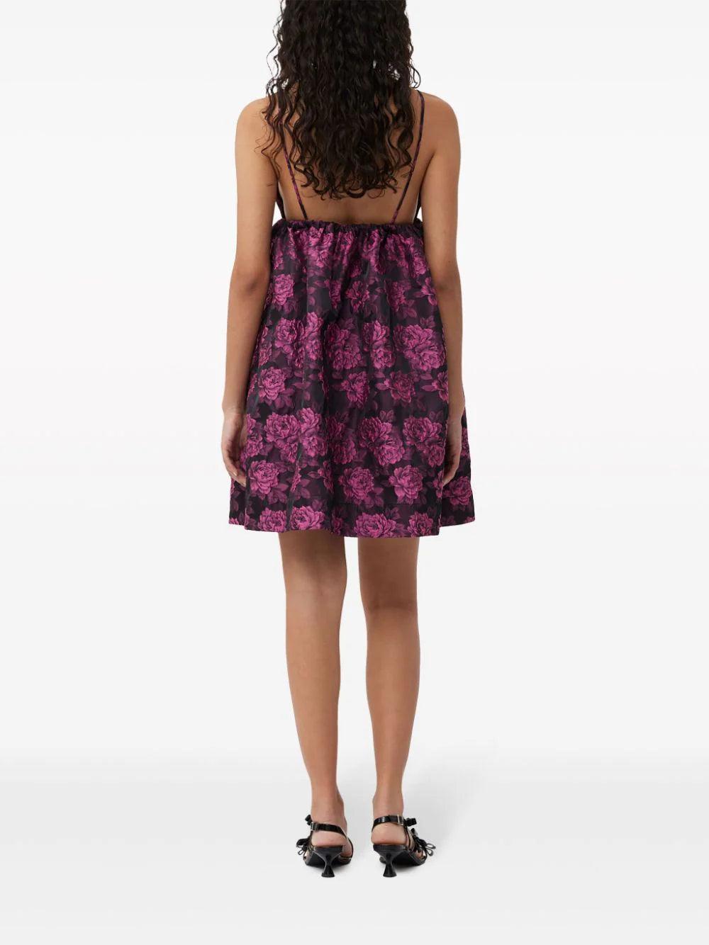 GANNI Botanical Jacquard Mini Dress