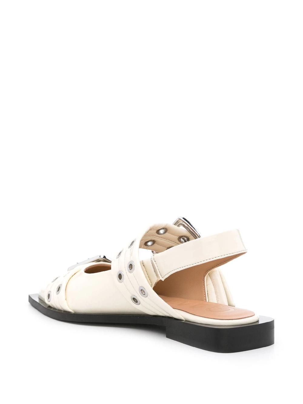 GANNI Buckle Ballerinas
