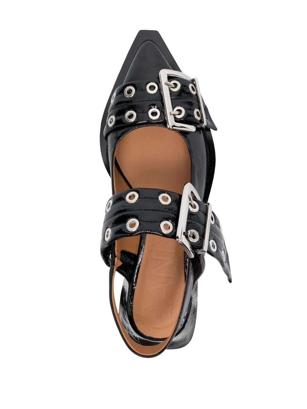 GANNI Buckle Ballerinas