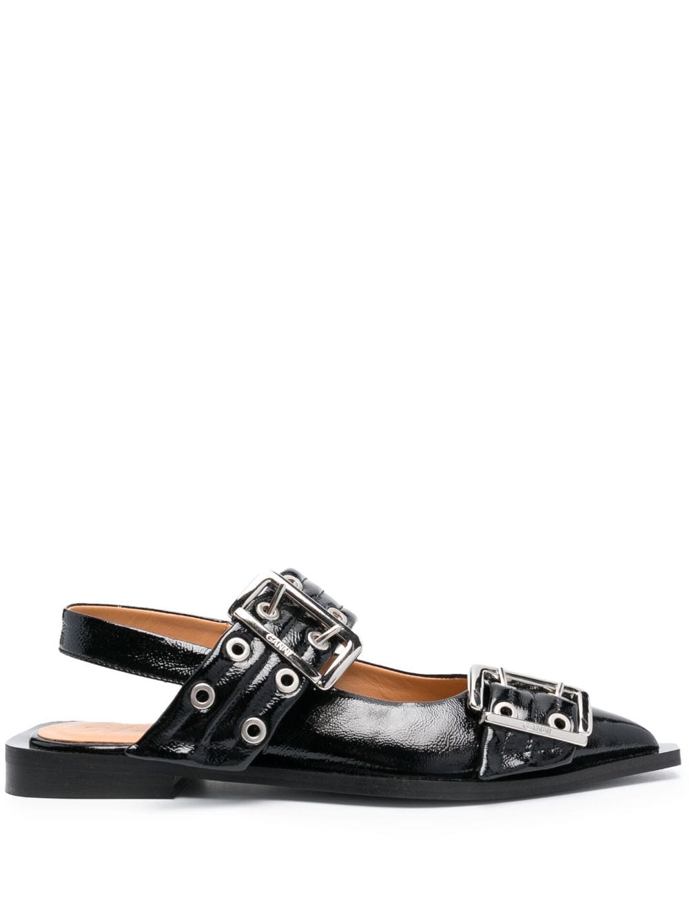 GANNI Buckle Ballerinas