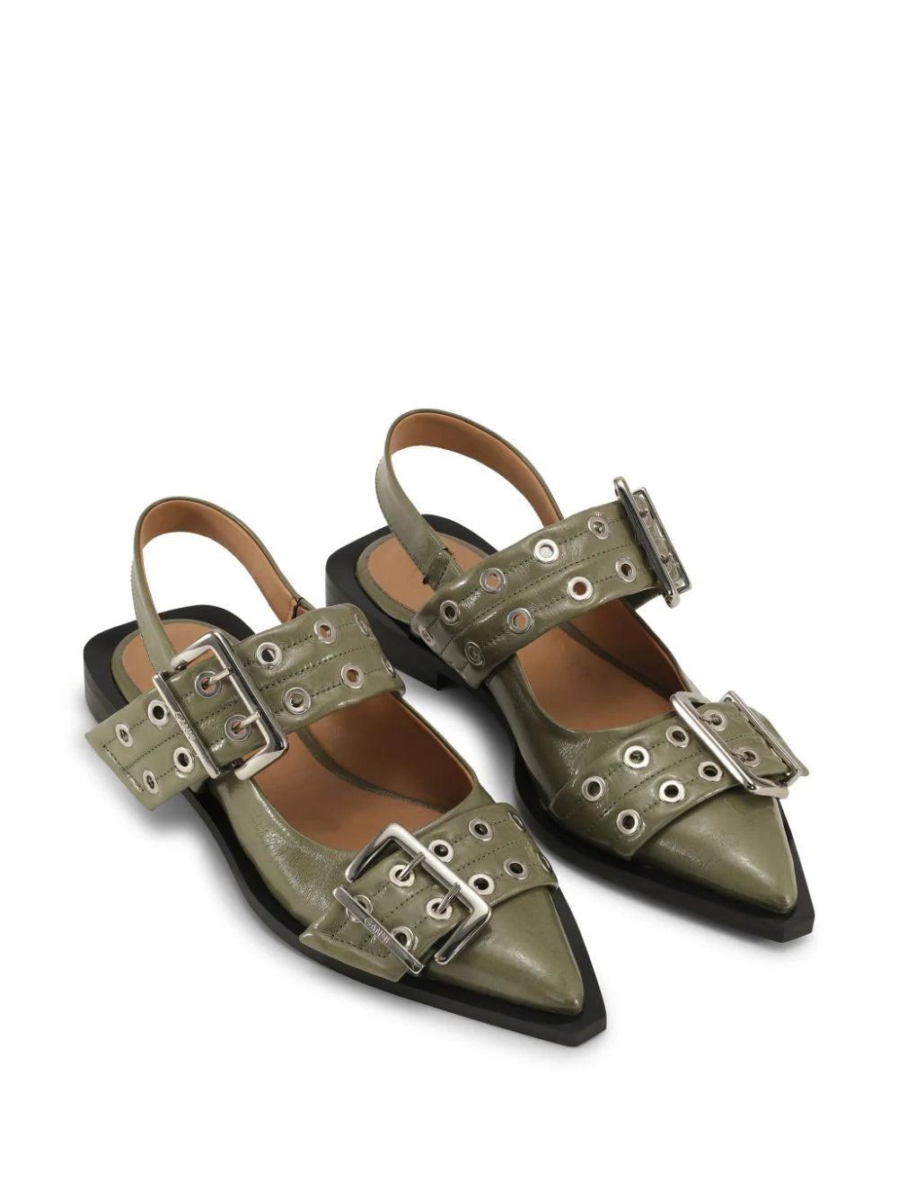 GANNI Buckle Ballerinas