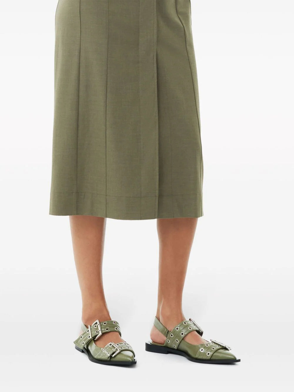 GANNI Buckle Ballerinas