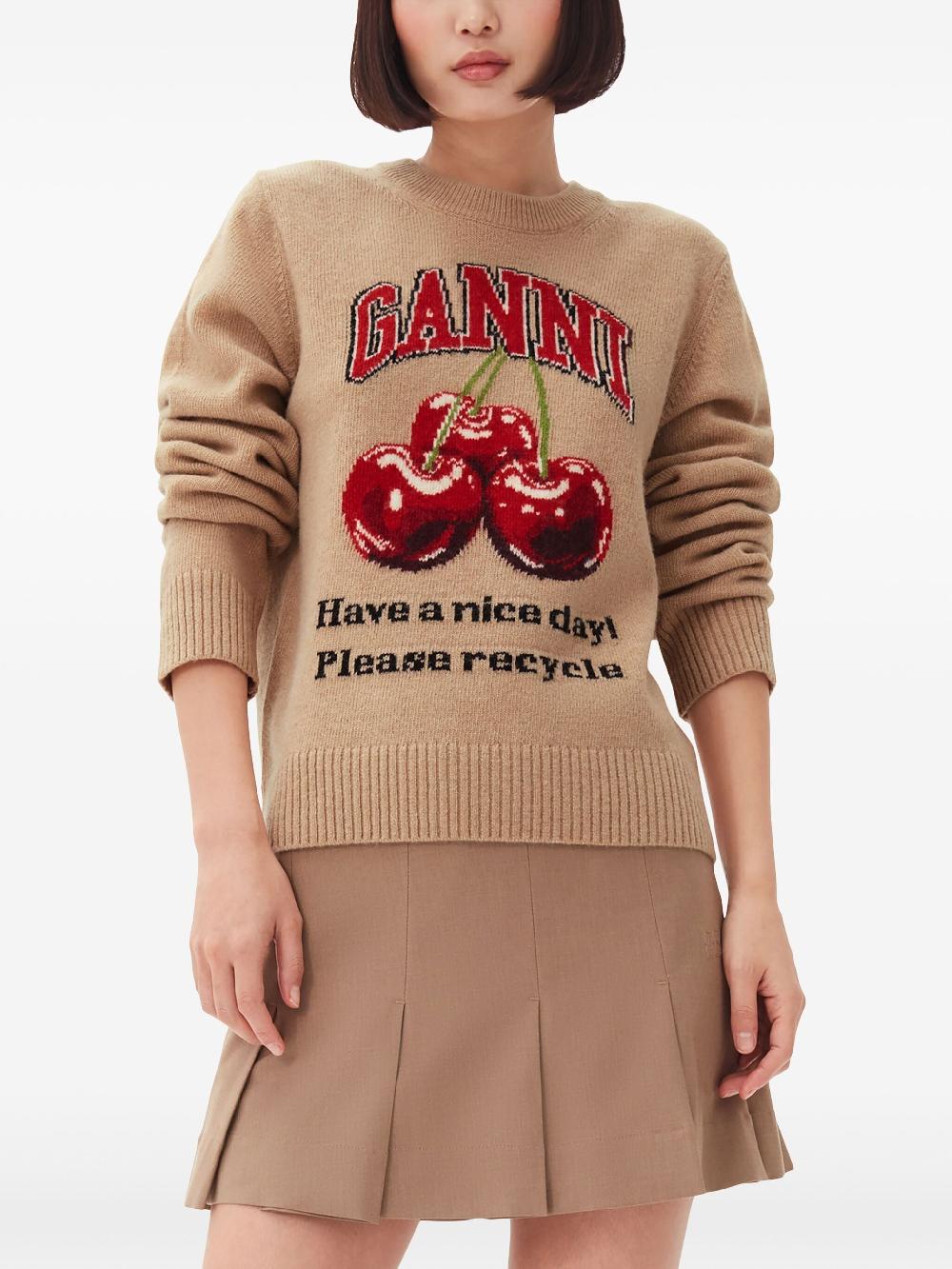 GANNI Cherry Jumper