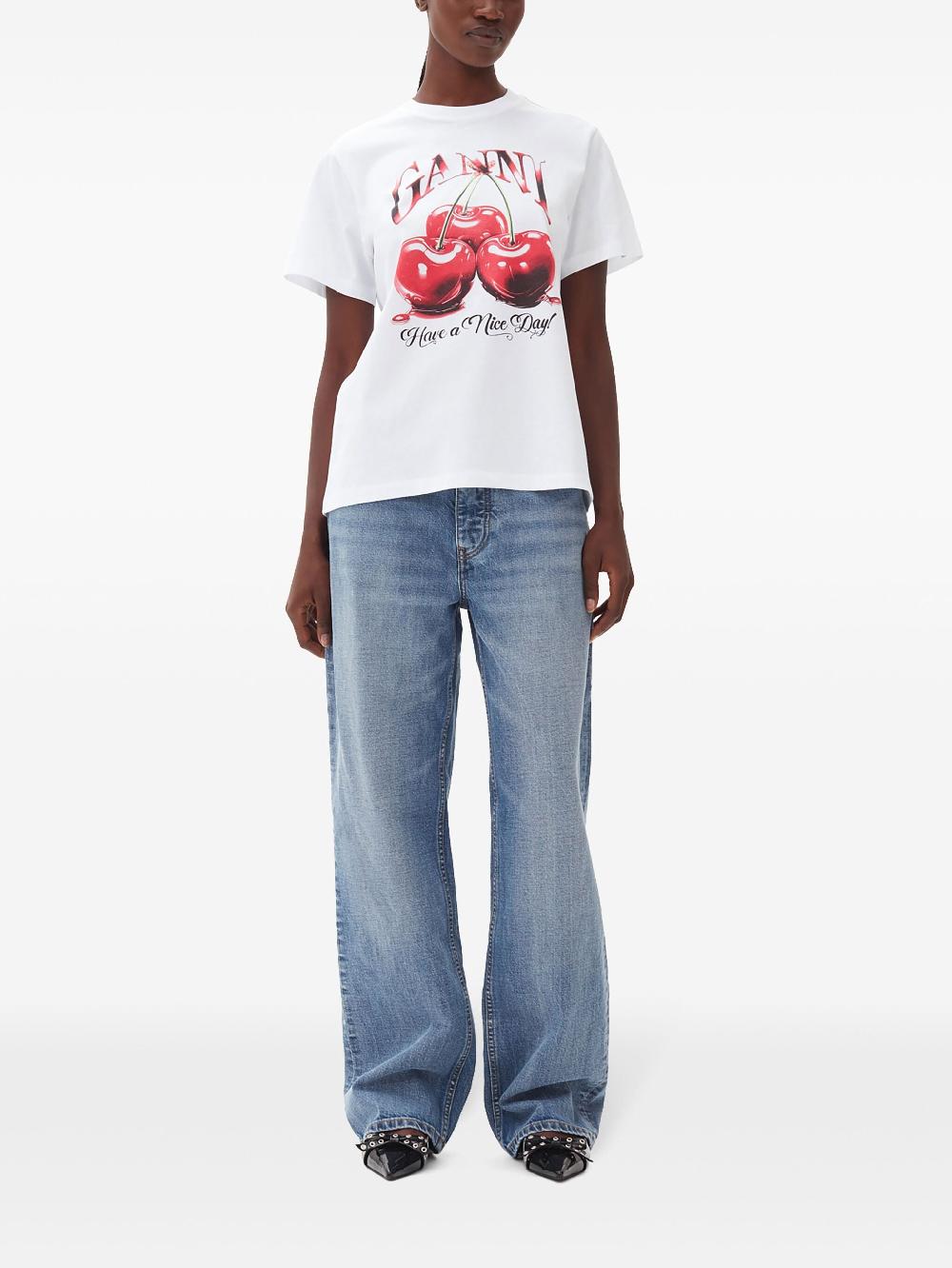 GANNI Cherry Relaxed T-shirt
