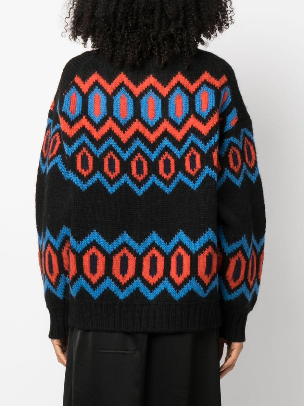GANNI Chunky Graphic Cardigan