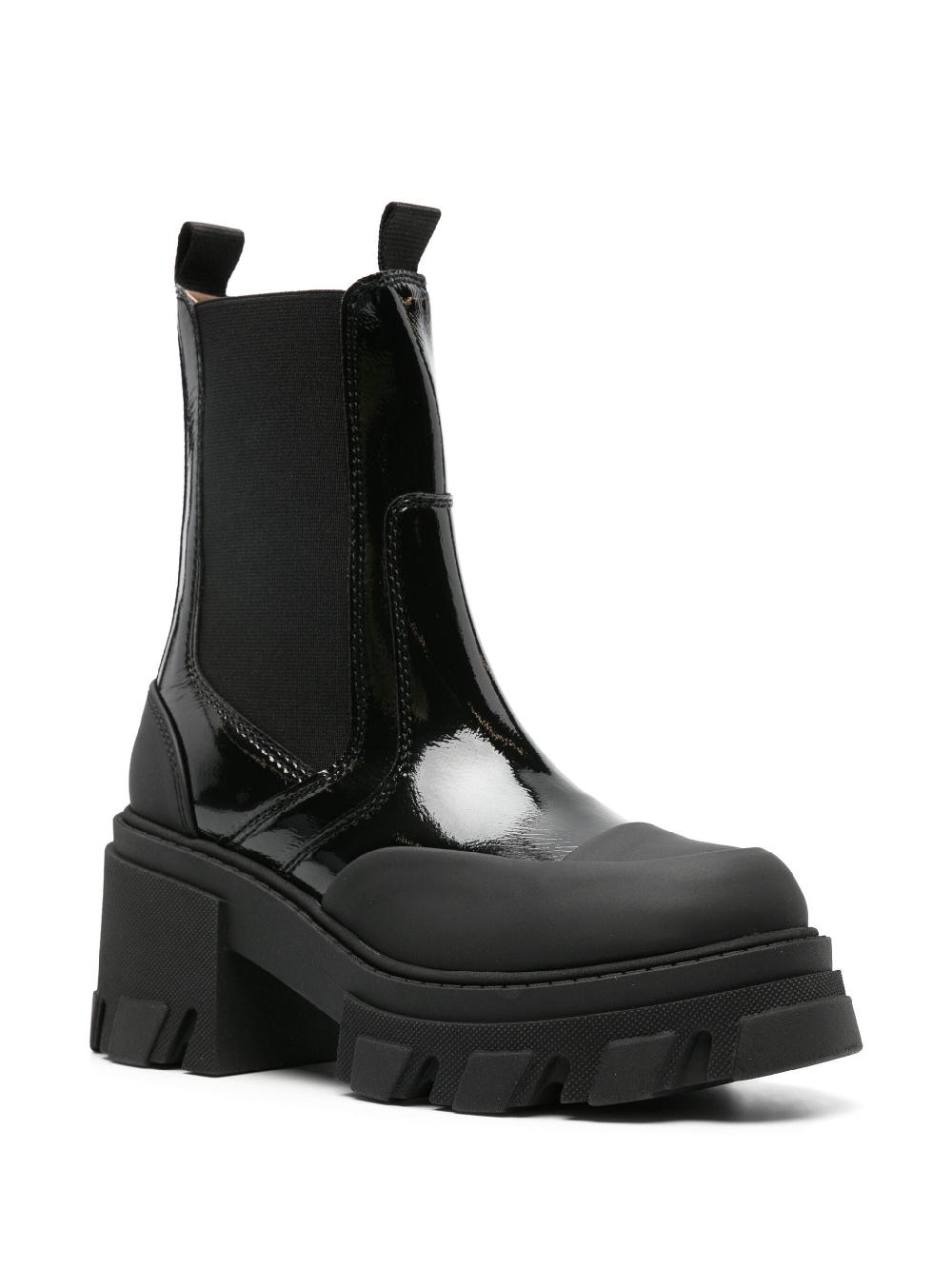 GANNI Cleated Heeled Mid Chealsea Boots