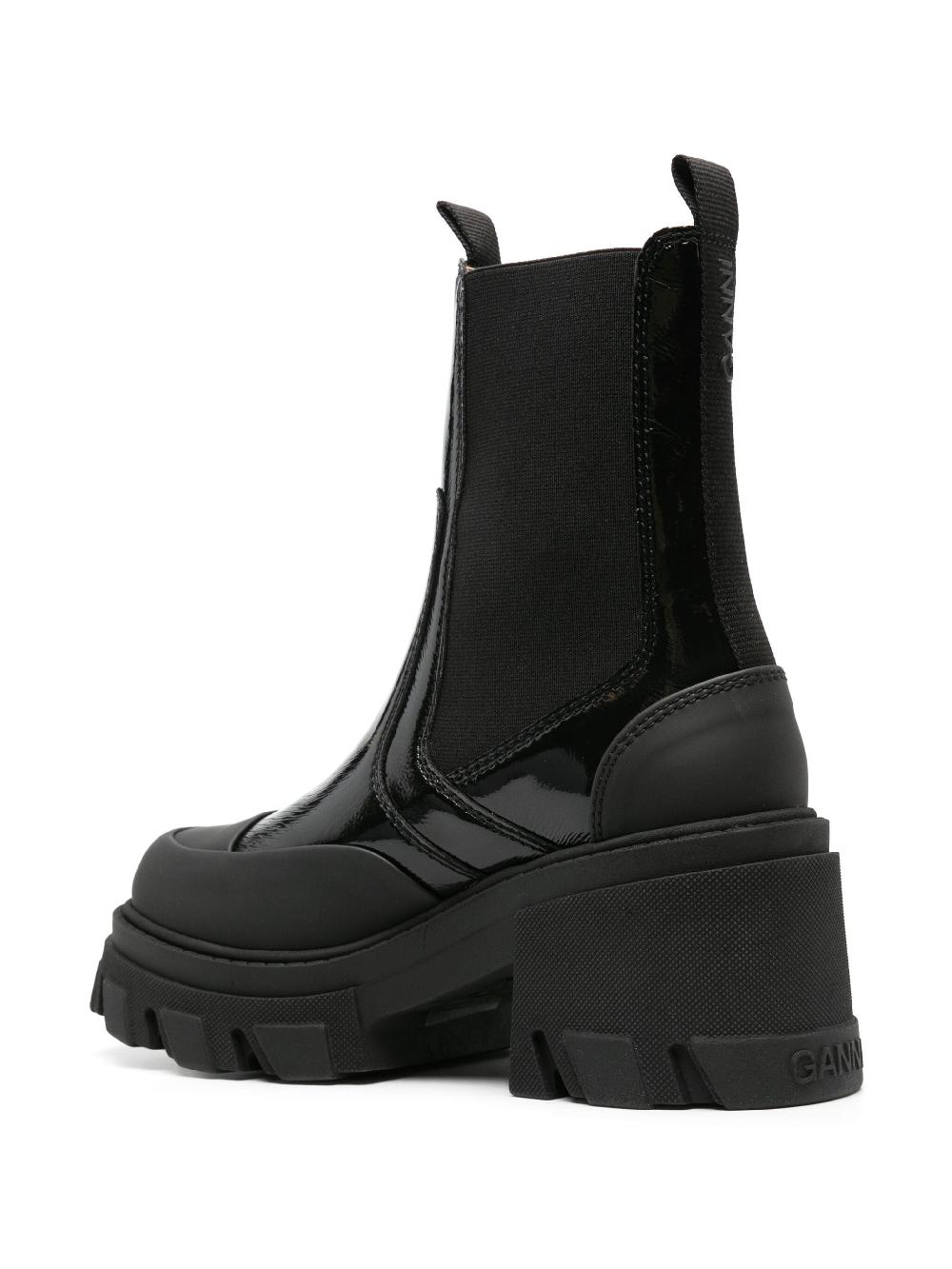 GANNI Cleated Heeled Mid Chealsea Boots