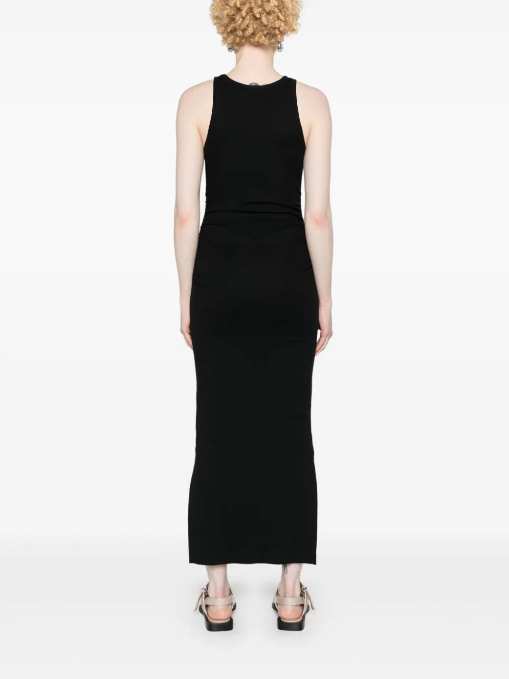 GANNI Cotton Rib Tank Top Long Dress