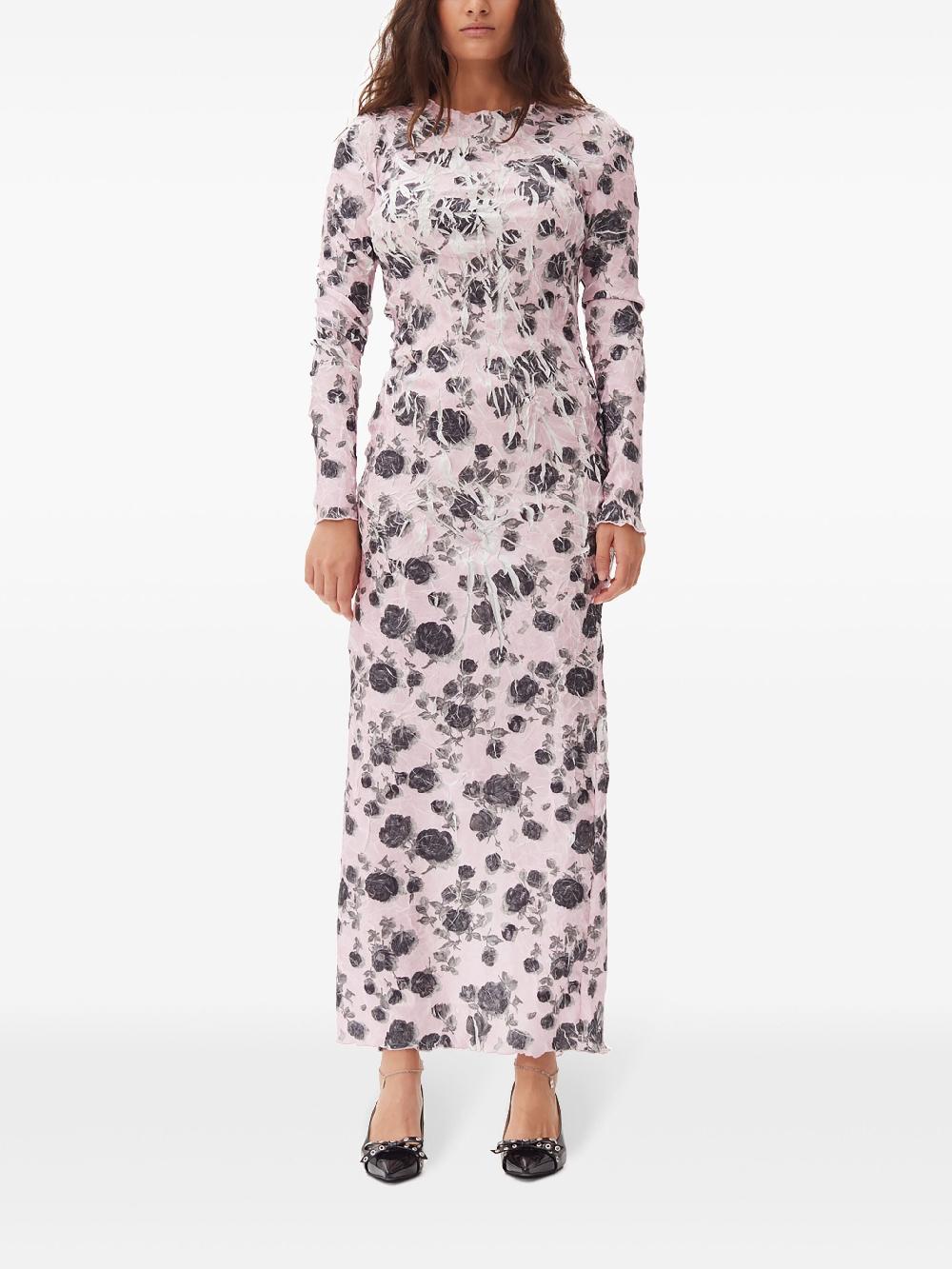 GANNI Floral Printed Dress