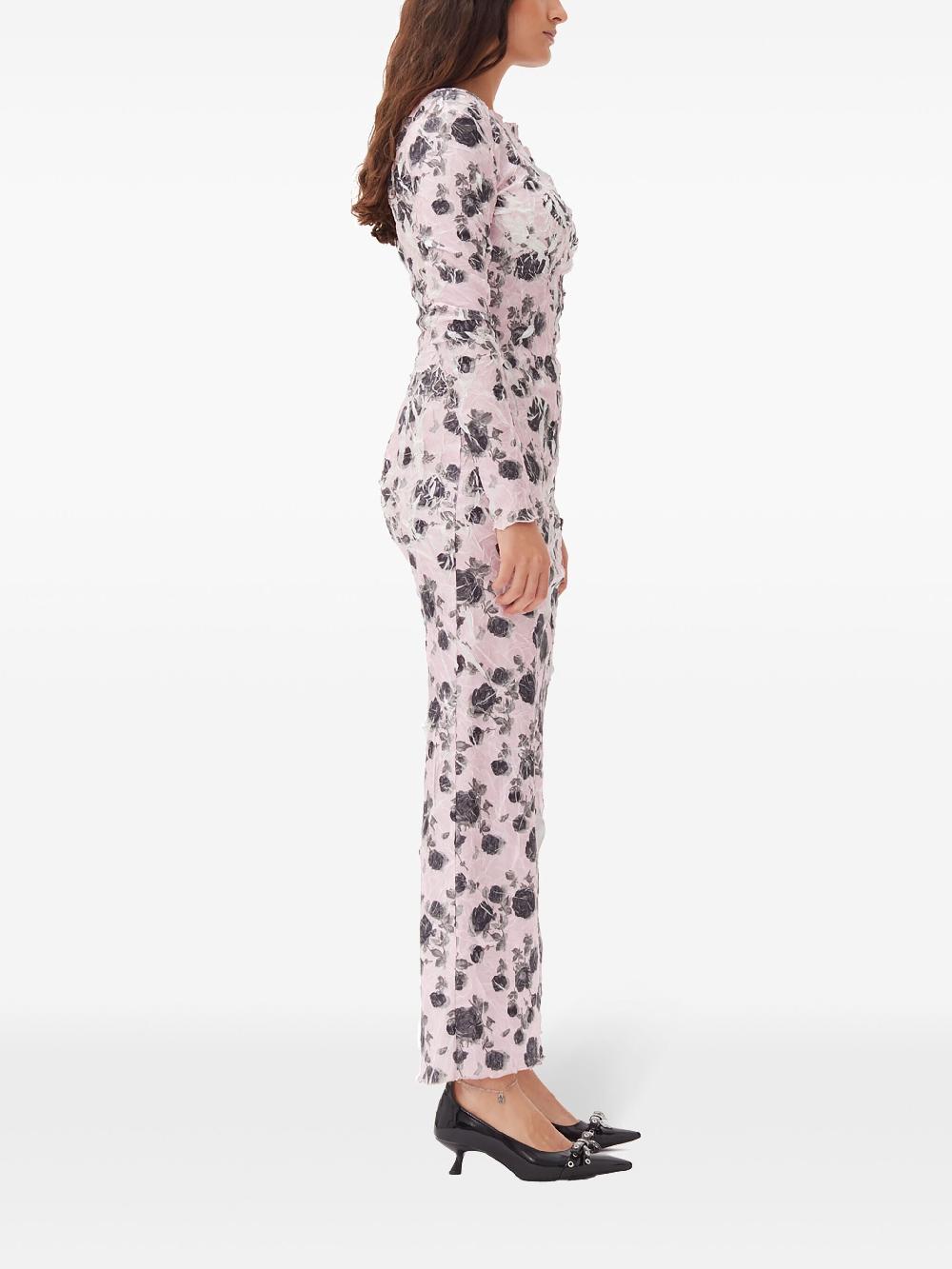 GANNI Floral Printed Dress